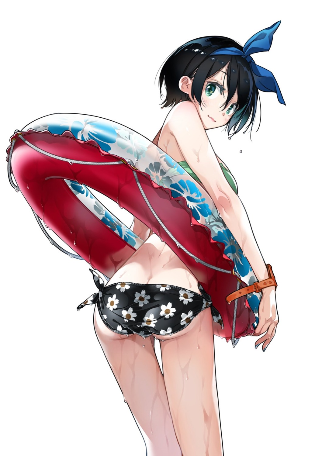 ass, bikini, kanojo_okarishimasu, miyajima_reiji, sarashina_ruka, see_through, swimsuits, wet