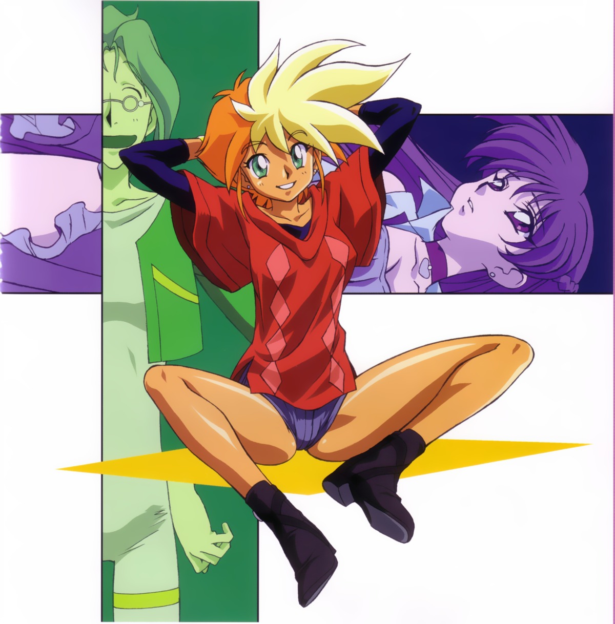 dirty_pair, dirty_pair_flash, kei_(dirty_pair), kimura_takahiro, yuri_(dirty_pair)
