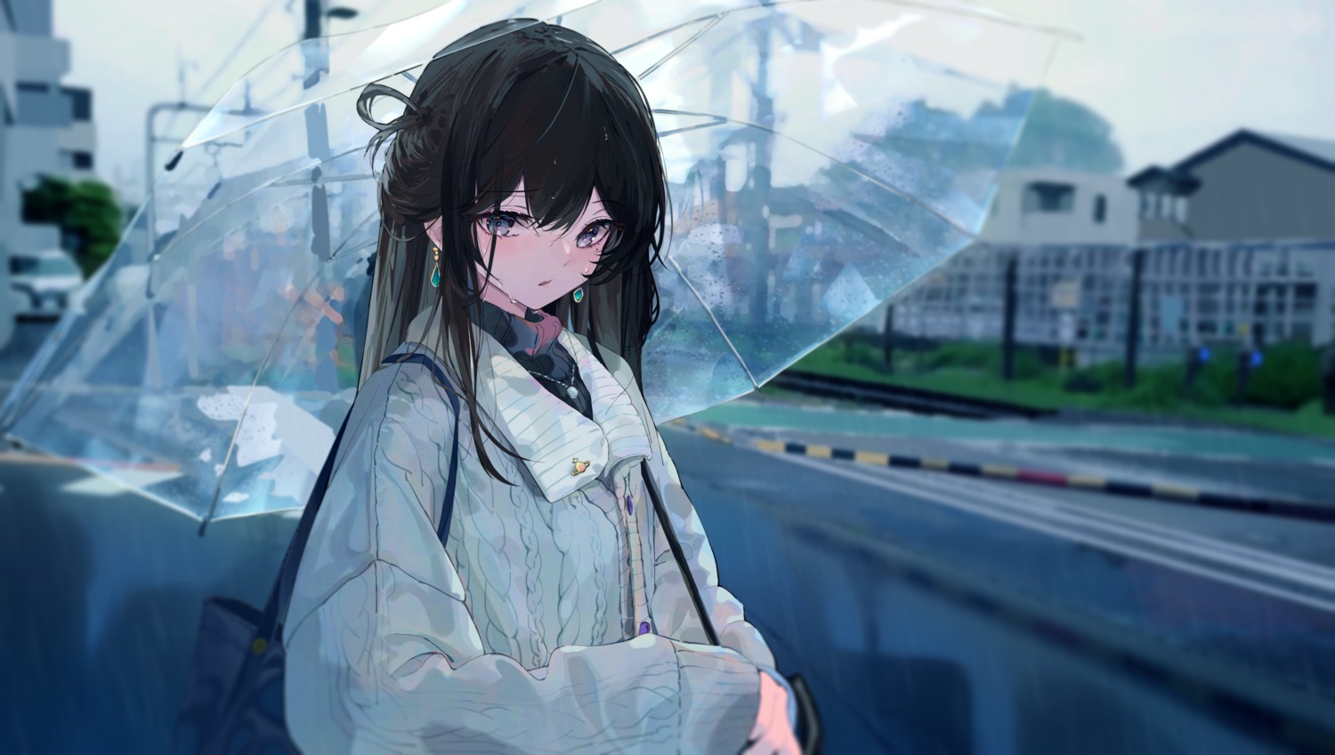 eggs_zero, sweater, umbrella, wet