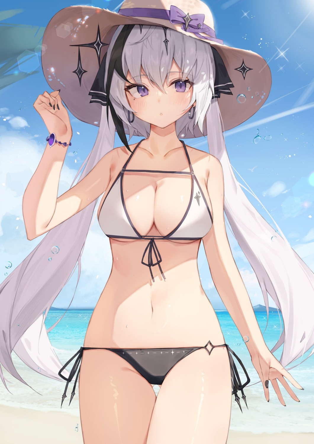 bikini, indie_virtual_youtuber, kamikurai_leto, swimsuits, taht_(that_is_mm), wet