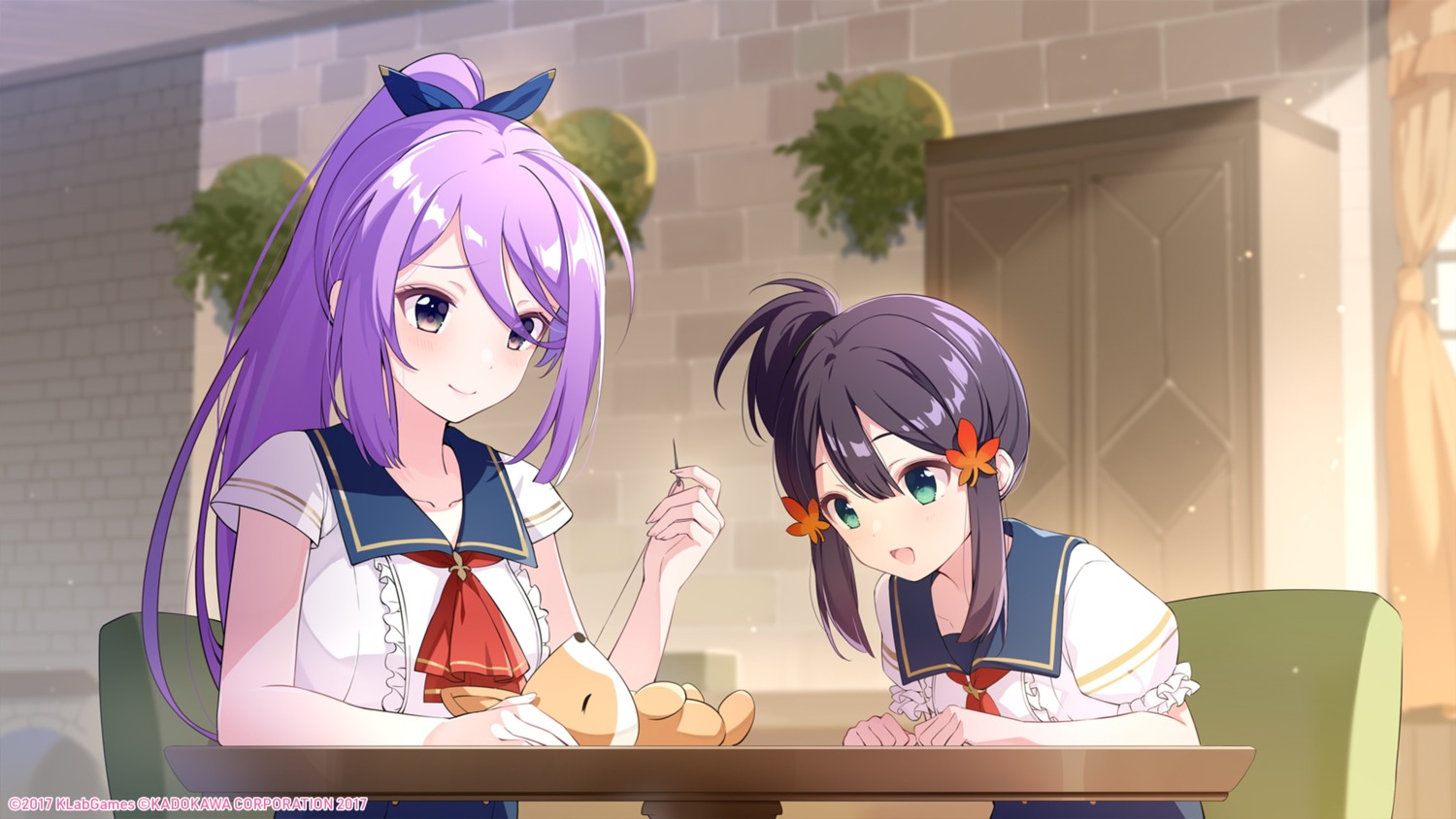 ashley_(lapis_re:lights), kaede_(lapis_re:lights), lapis_re:lights, seifuku, u35, wallpaper