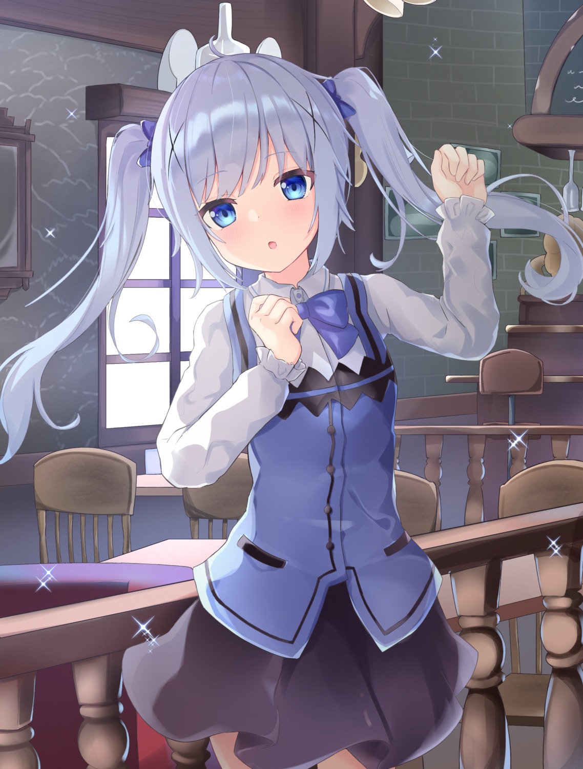 gochuumon_wa_usagi_desu_ka?, kafuu_chino, nekopurin_(nyanko_prin), waitress