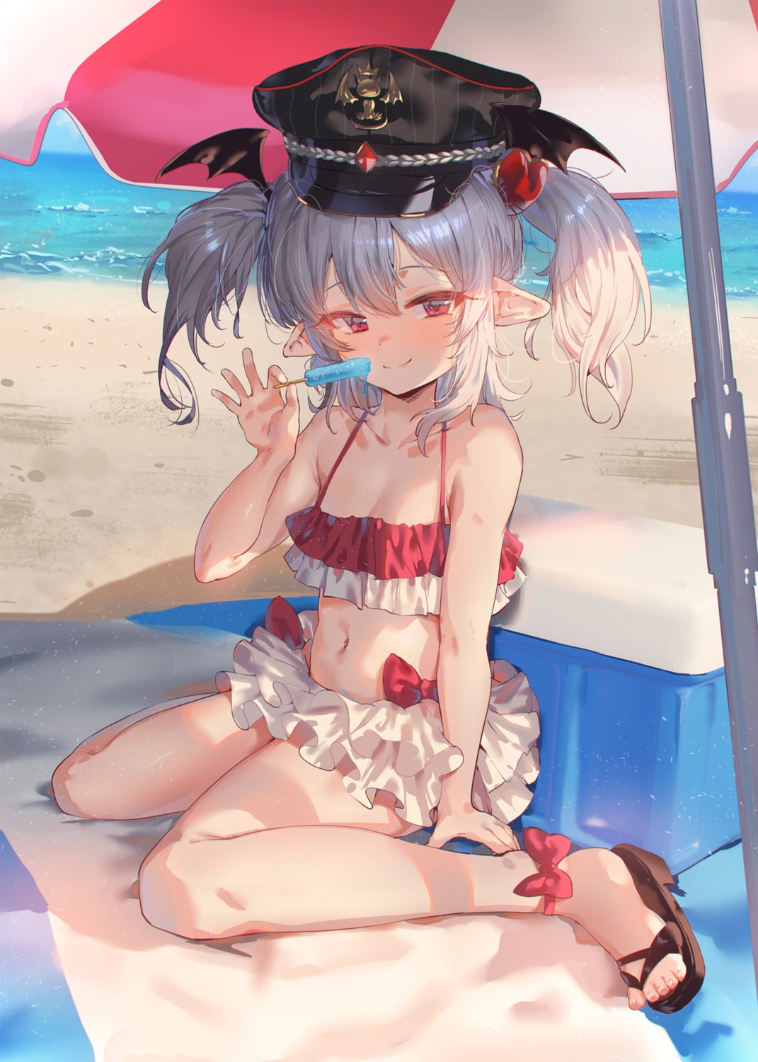 bikini, cleavage, pointy_ears, shuru_y, swimsuits, wings