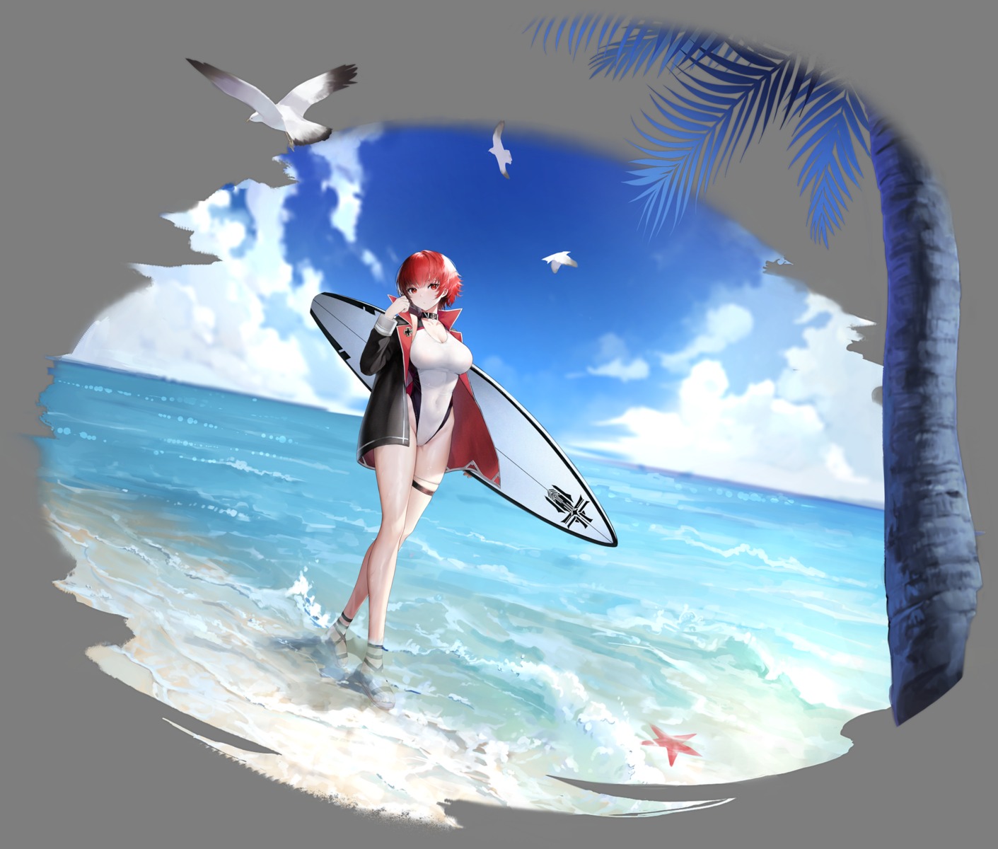 azur_lane, garter, haori_io, swimsuits, transparent_png, weser_(azur_lane), wet