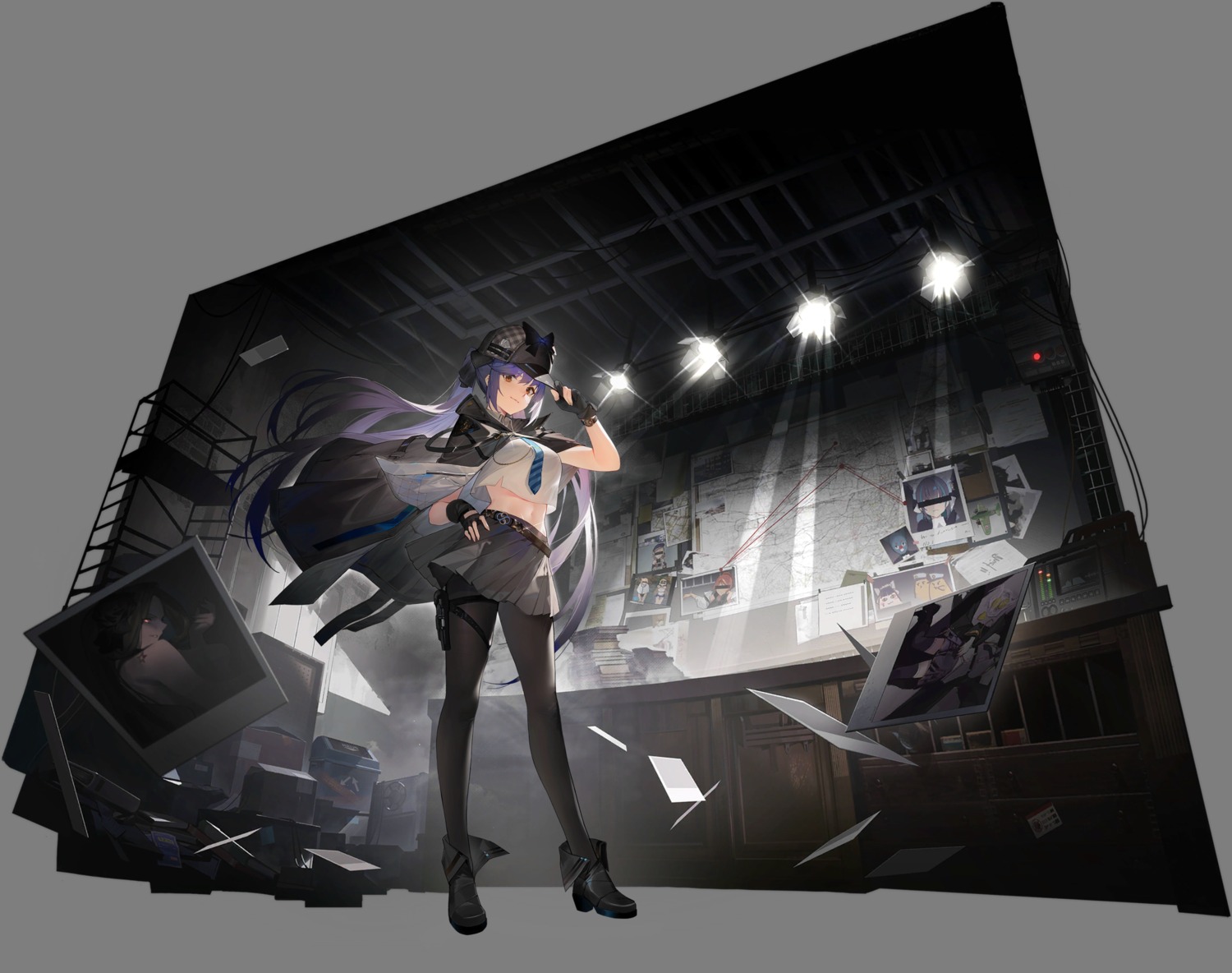 azur_lane, essex_(azur_lane), garter, heels, pantyhose, see_through, seifuku, tagme, transparent_png