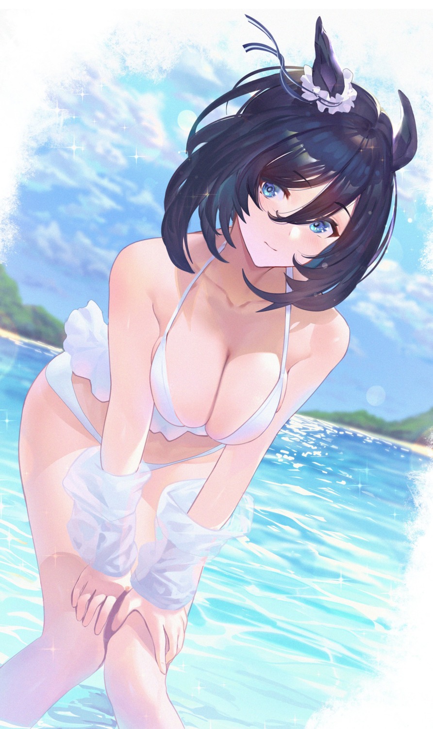 animal_ears, bikini, eishin_flash_(umamusume), occa-key, swimsuits, uma_musume_pretty_derby