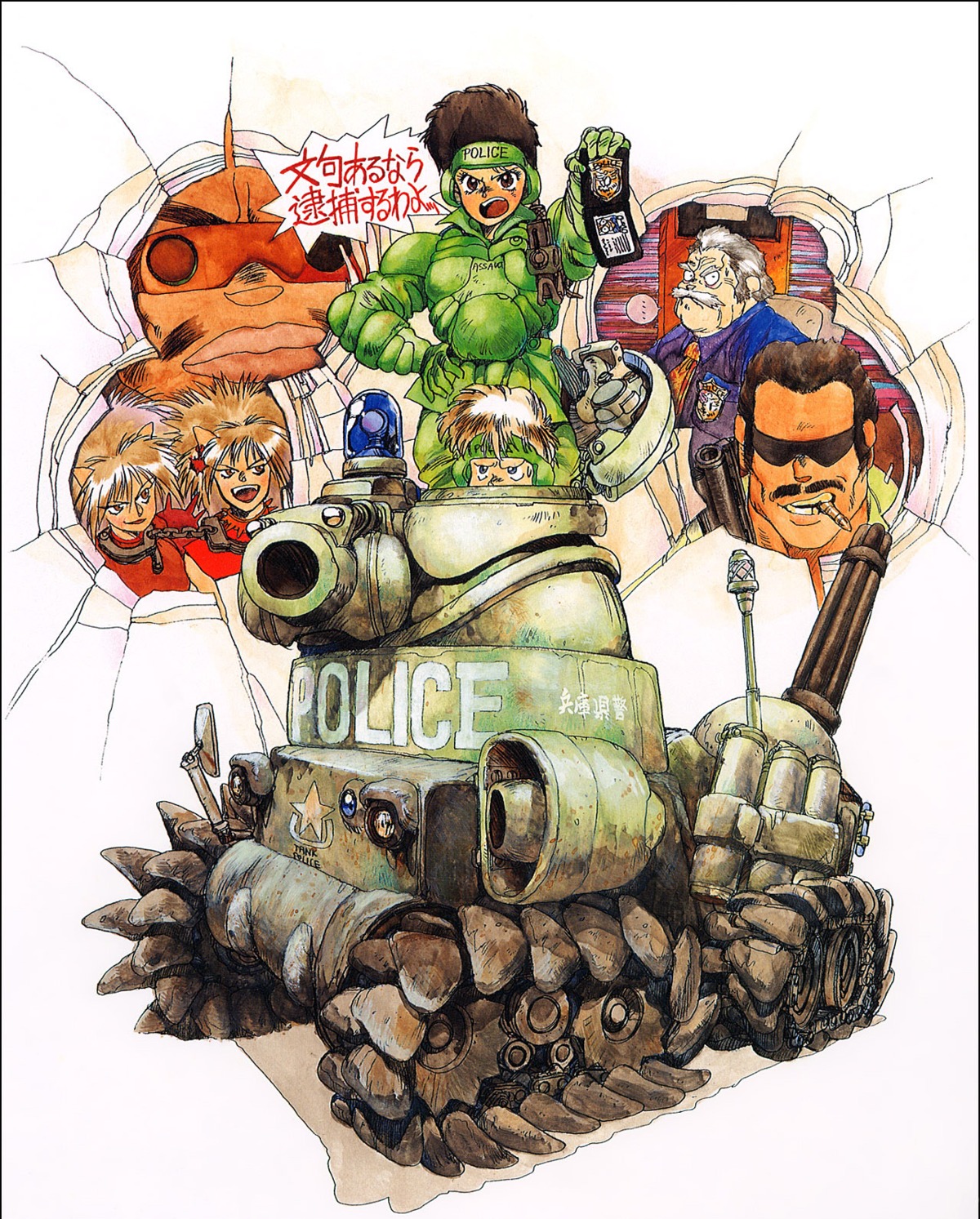 annapuma, buaku, charles_brenten, chief, dominion_tank_police, mecha, ozaki_leona, shirow_masamune, unipuma