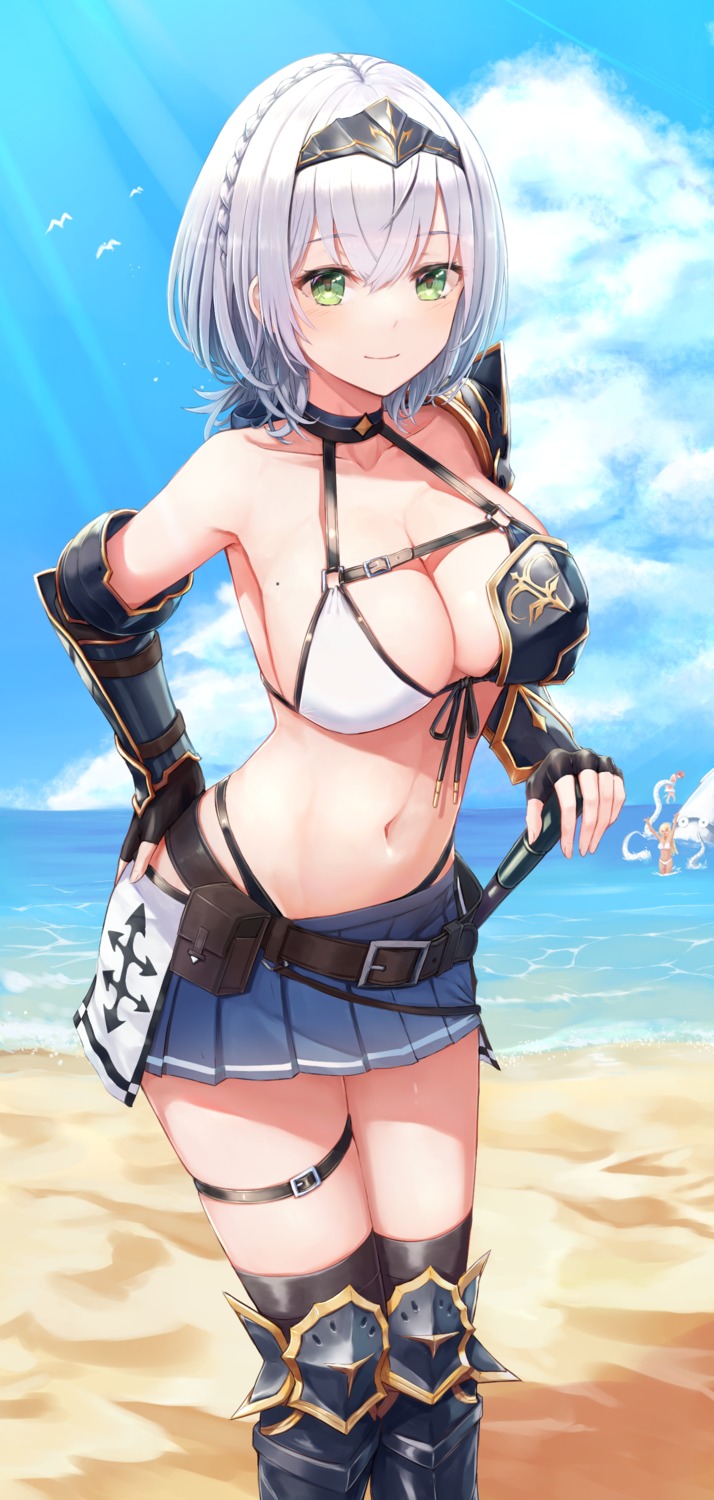 bikini, hololive, izu_(tea_value_lord), shirogane_noel, swimsuits