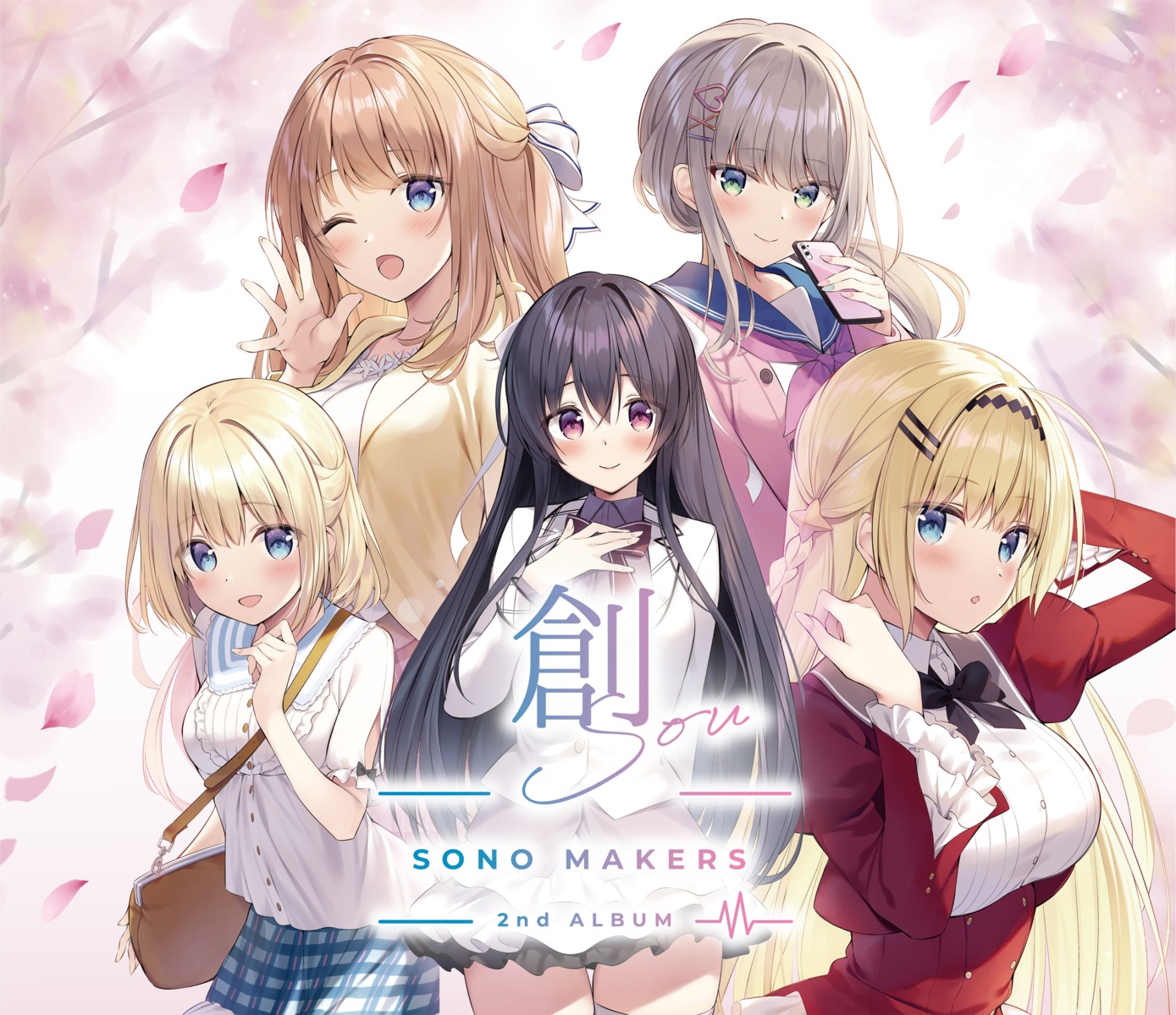 crossover, disc_cover, hanamori_shiori, hinai_paulette, houkago_cinderella, ixshe_tell, kuonji_kazuha, maitetsu