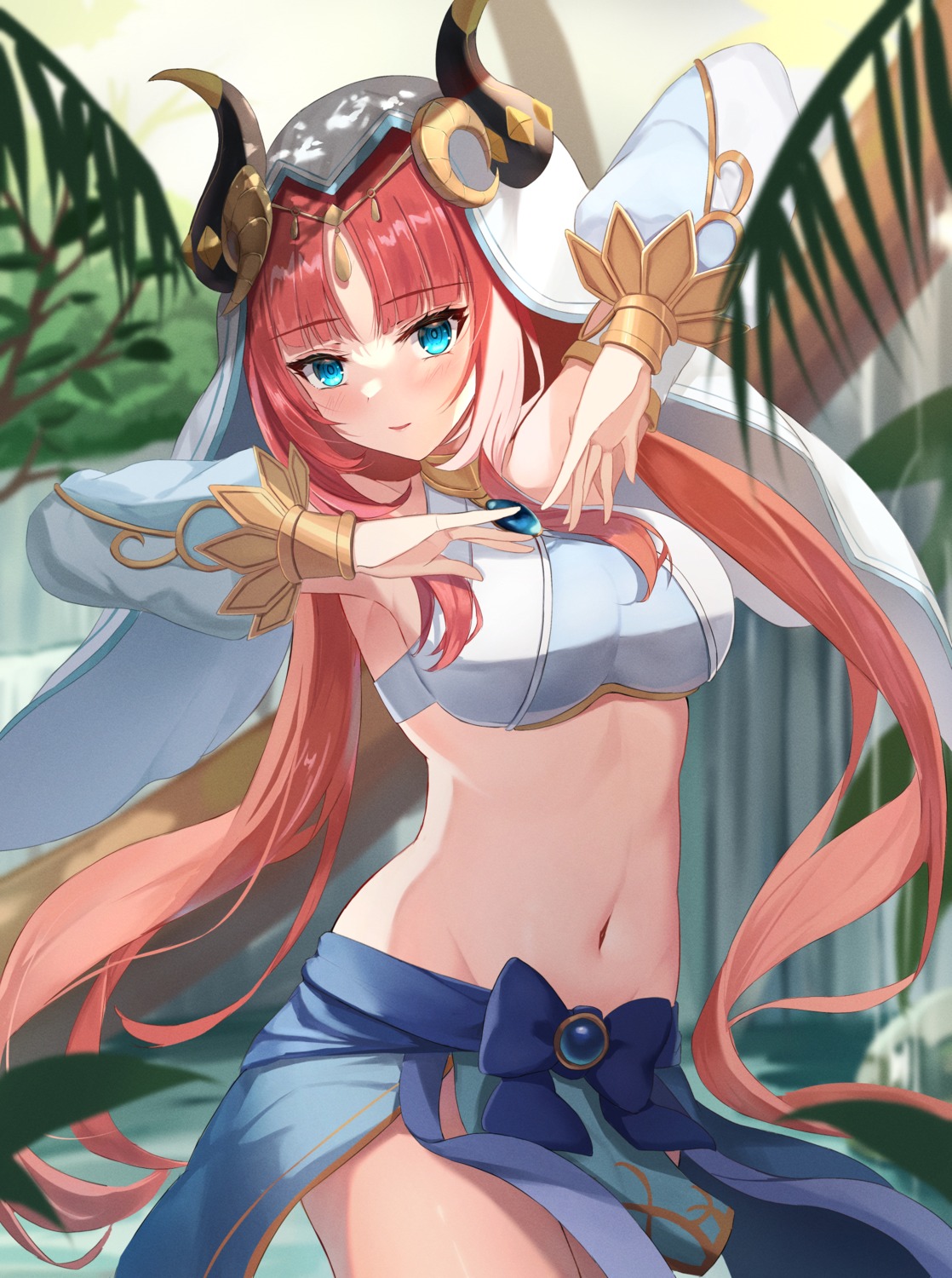 genshin_impact, horns, i_ruru, nilou