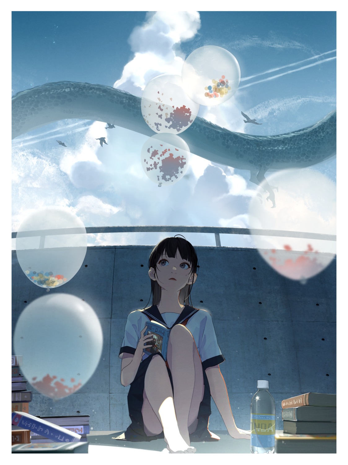 feet, monster, oekaki_taro, seifuku