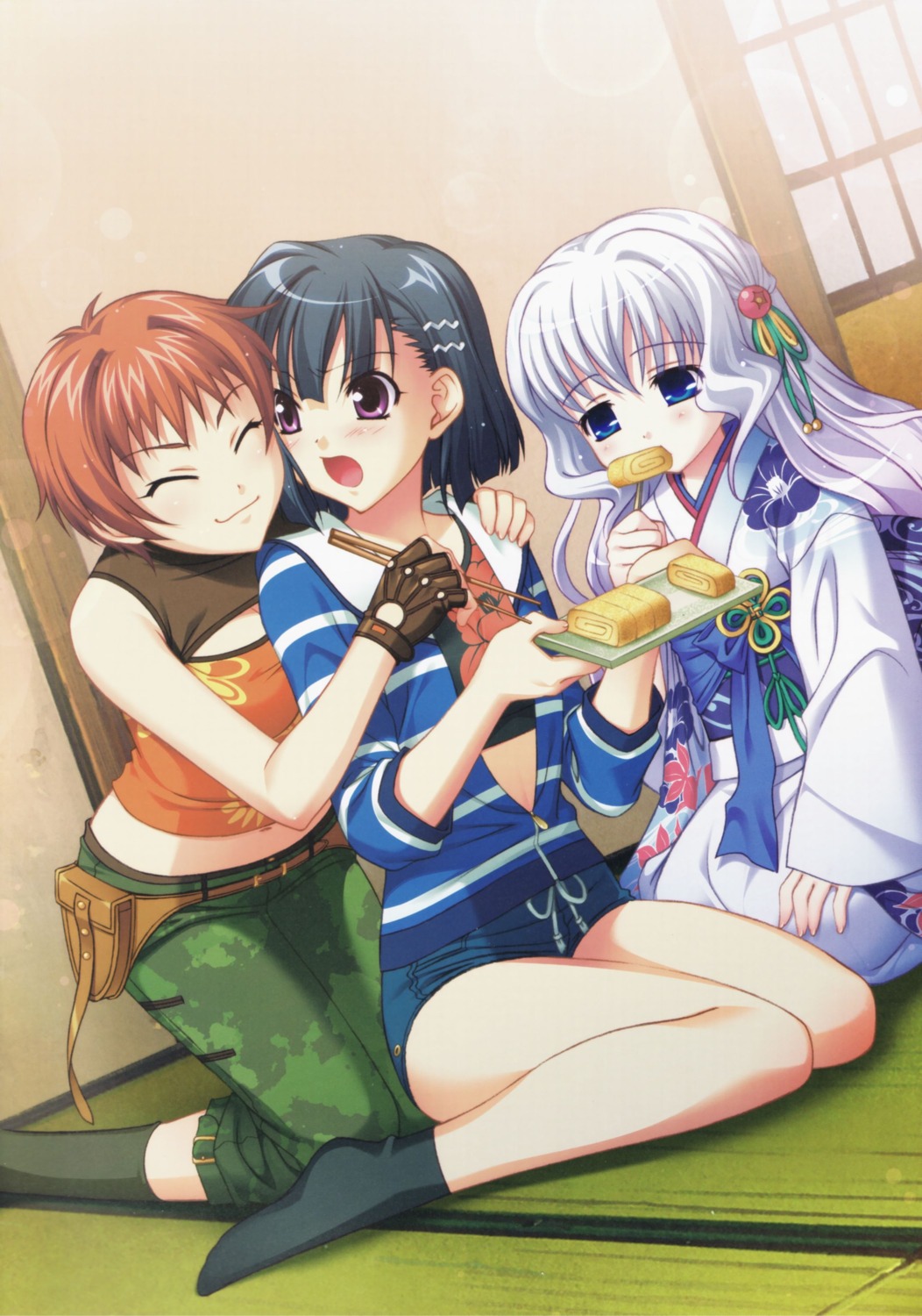 aoi_shiro, hal, kimono, kyan_migiwa, nami_(aoi_shiro), osanai_shouko, success