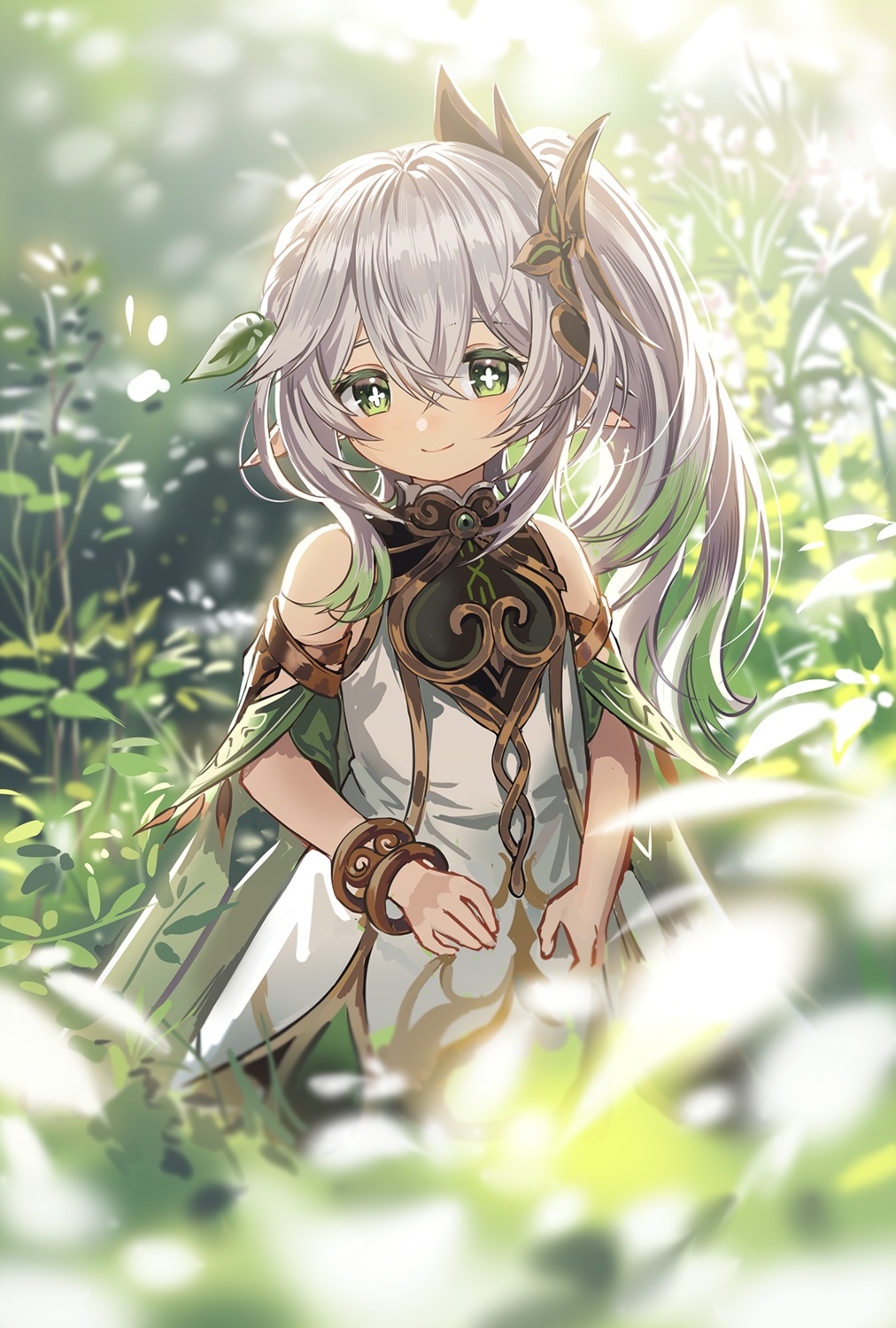 dress, genshin_impact, nahida, pointy_ears, silence_girl