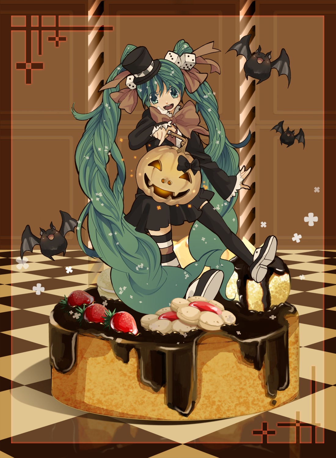 cosmic, dress, halloween, hatsune_miku, thighhighs, vocaloid