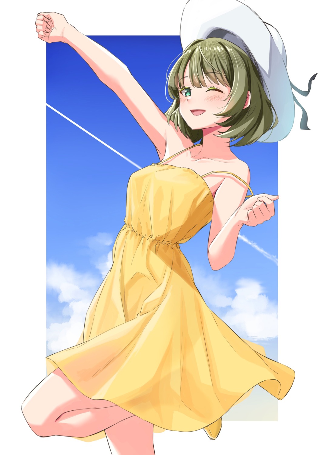 dress, kaiso_(kaisooekaki), summer_dress, takagaki_kaede, the_idolm@ster, the_idolm@ster_cinderella_girls