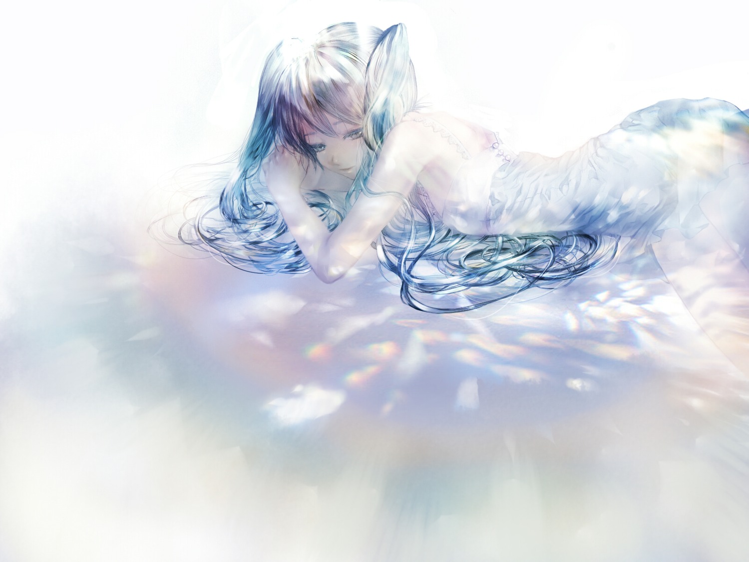 dress, ebisu_kana, hatsune_miku, last_night_good_night_(vocaloid), vocaloid, wallpaper