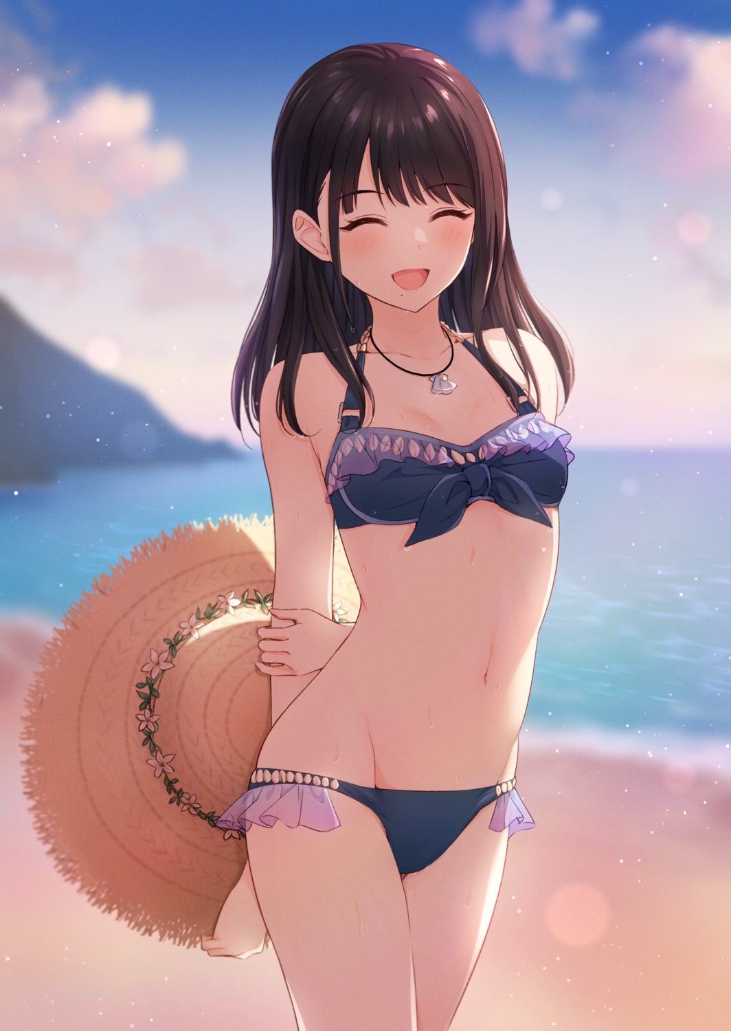 bikini, cleavage, kazano_hiori, miyar2d2, swimsuits, the_idolm@ster, the_idolm@ster_shiny_colors, wet