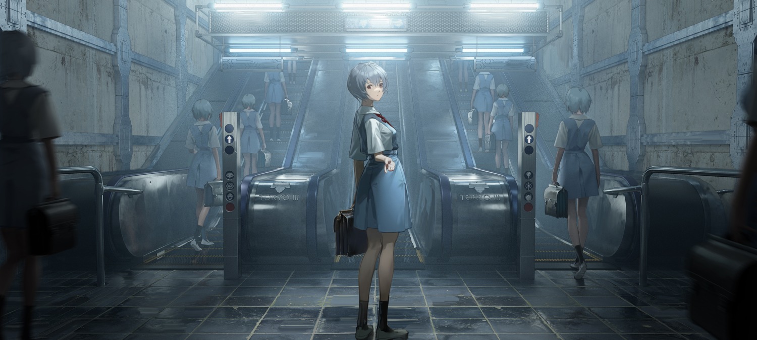 ata-zhubo, ayanami_rei, neon_genesis_evangelion, seifuku