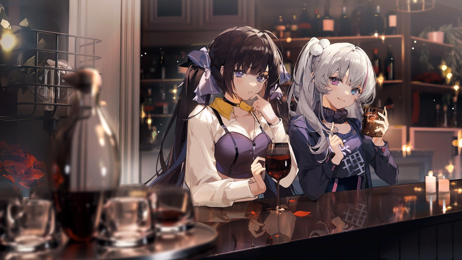 cleavage, girls_frontline, girls_frontline_neural_cloud, heterochromia, kuuus, mdr_(girls_frontline)