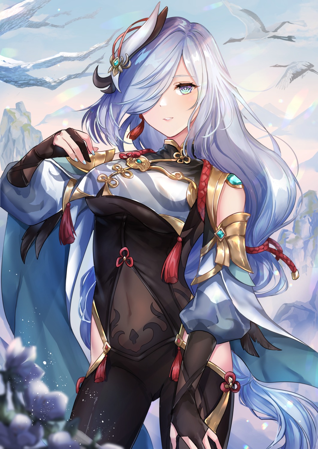 asian_clothes, genshin_impact, kusunokinawate, shenhe