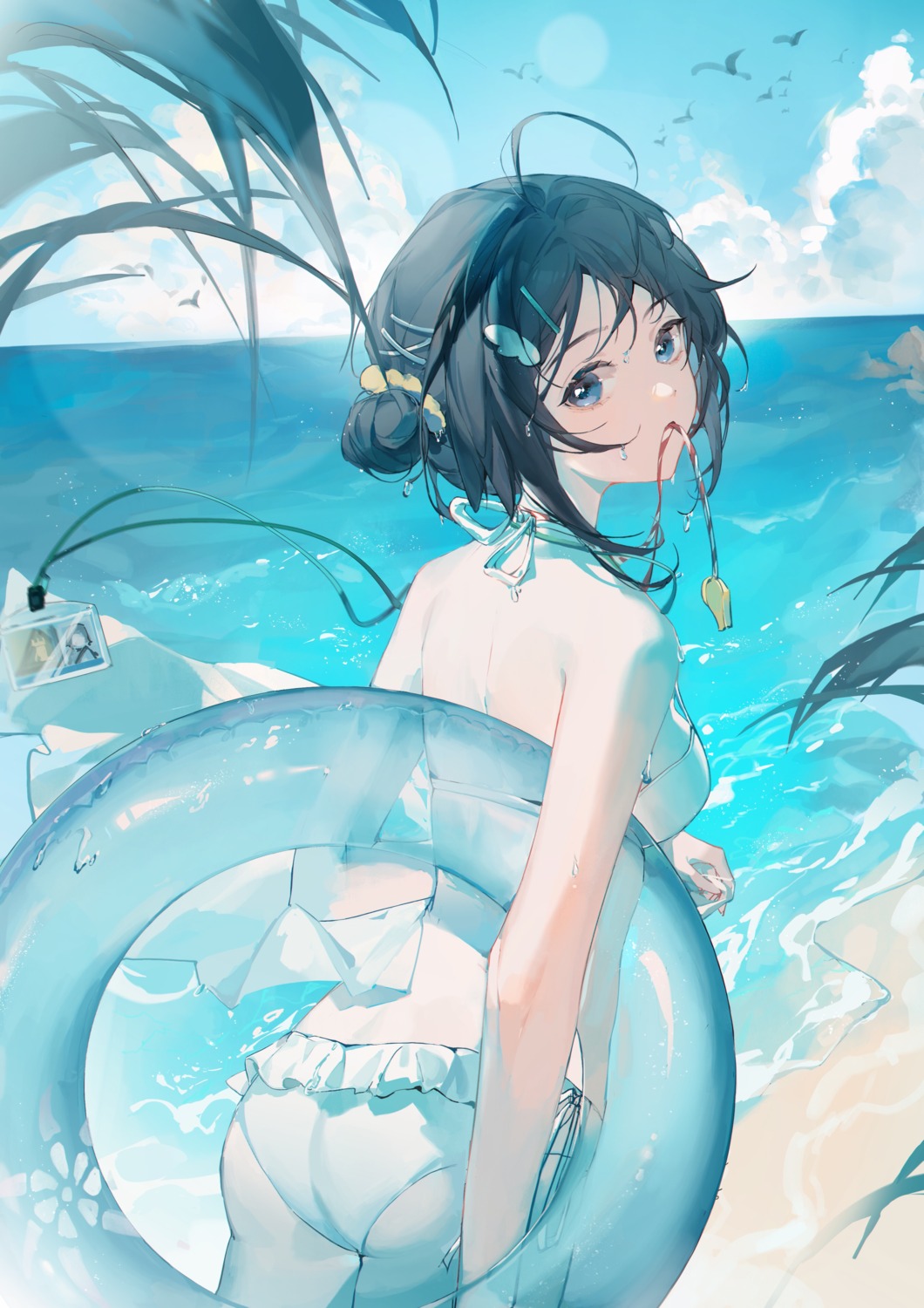arknights, ass, bikini, celina, la_pluma_(arknights), swimsuits, wet