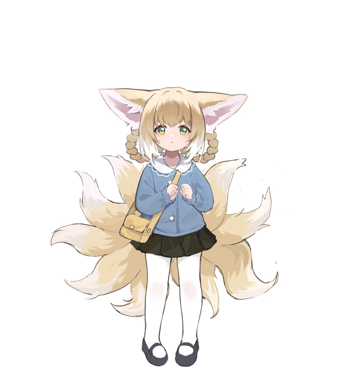 animal_ears, arknights, kitsune, pantyhose, shio_(7203802), suzuran_(arknights), tail