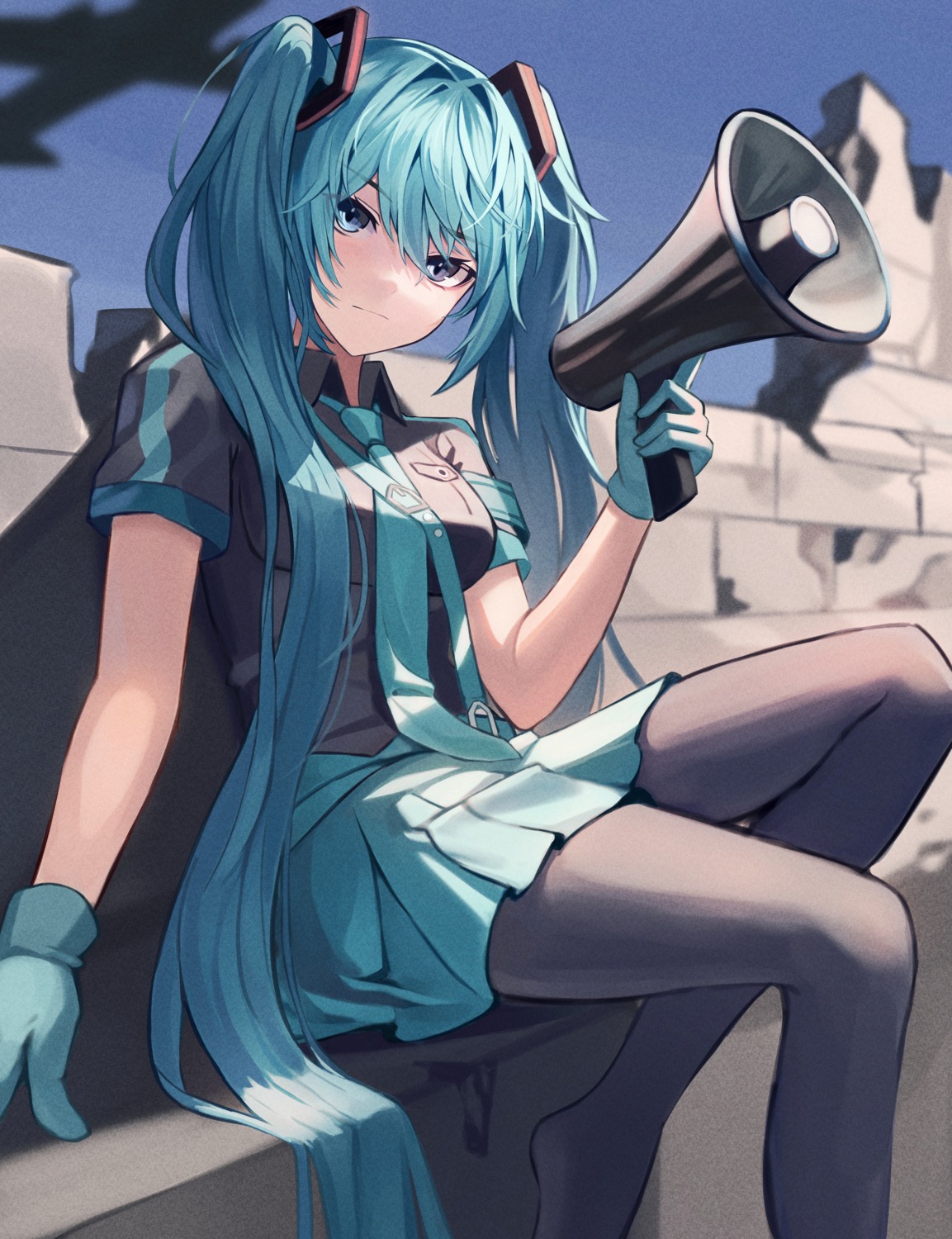 artbeer, hatsune_miku, koi_wa_sensou_(vocaloid), pantyhose, vocaloid