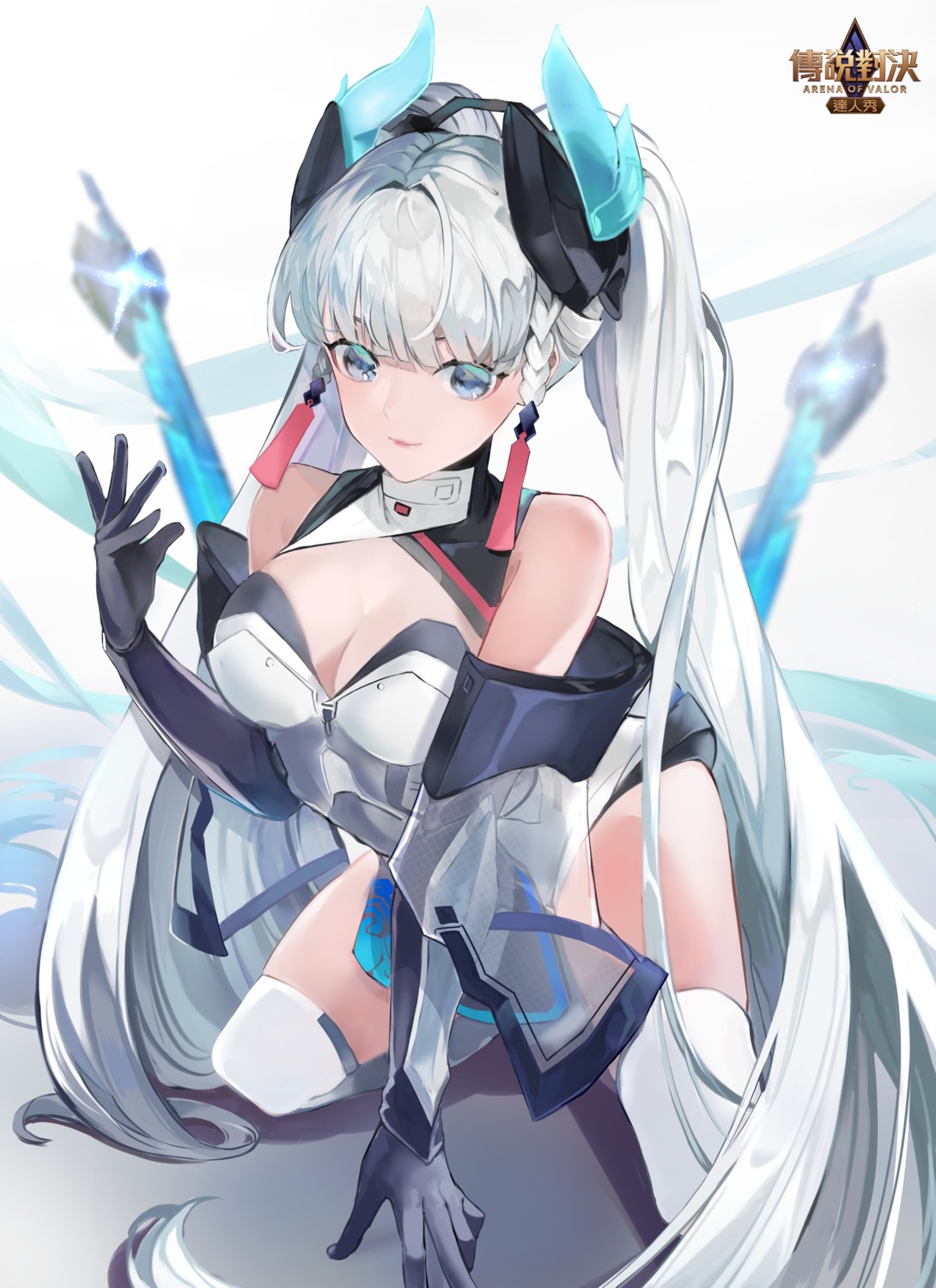 arena_of_valor, cleavage, hanasawa_(pixiv53877974), leotard, see_through, thighhighs