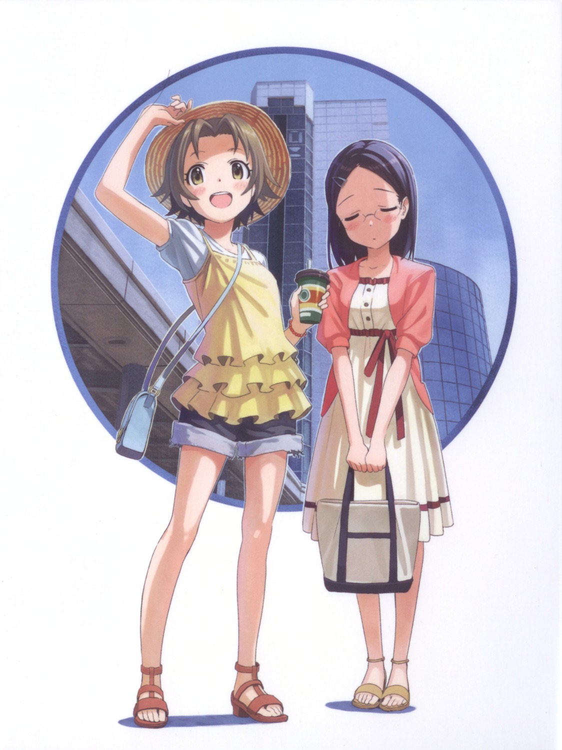 dress, matsuo_yuusuke, megane, saitou_kaede, sasahara_yuuka, screening, yama_no_susume