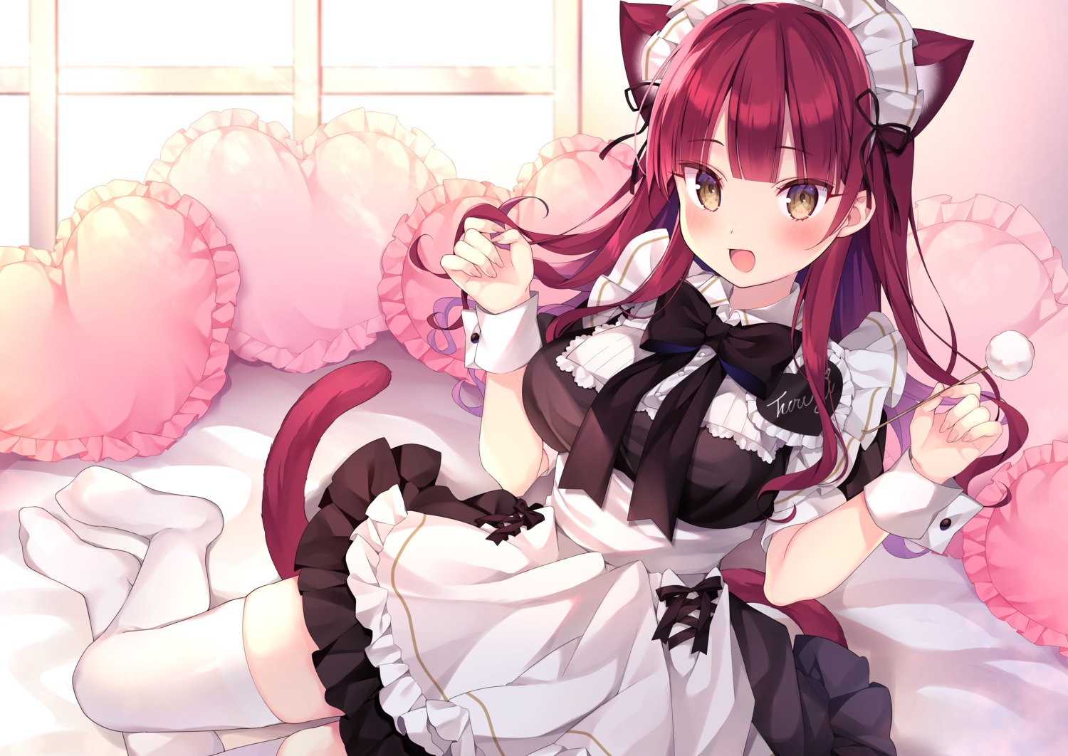 animal_ears, kirimiya_tsurugi, maid, nekomimi, tail, thighhighs
