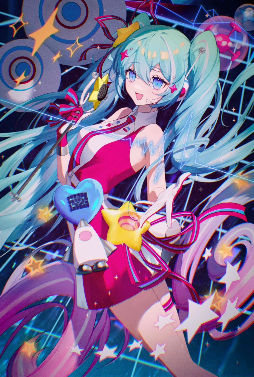 garter, hatsune_miku, headphones, magical_mirai, osage_(8545675), vocaloid