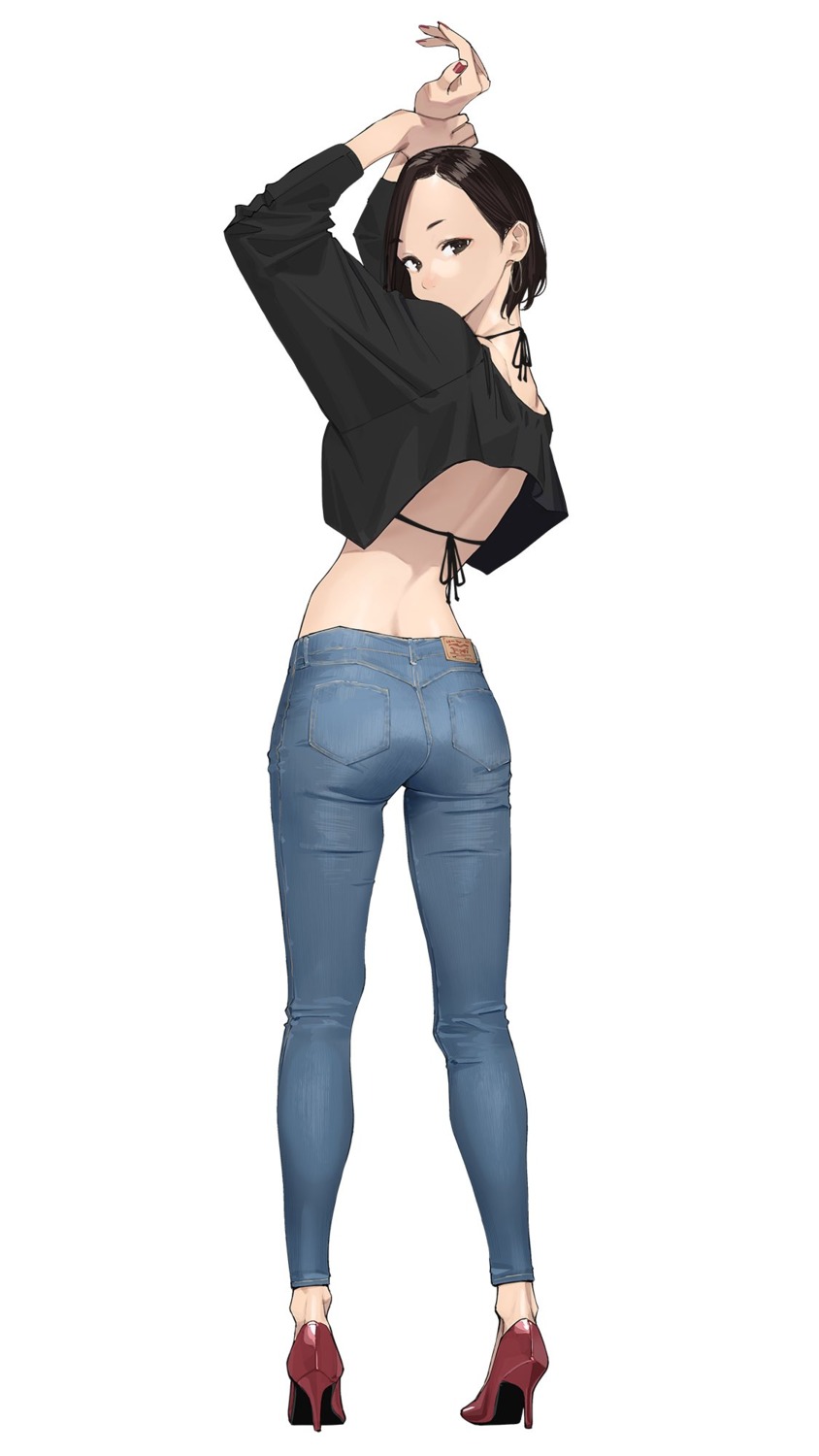 ass, ganbare_douki-chan, heels, yom