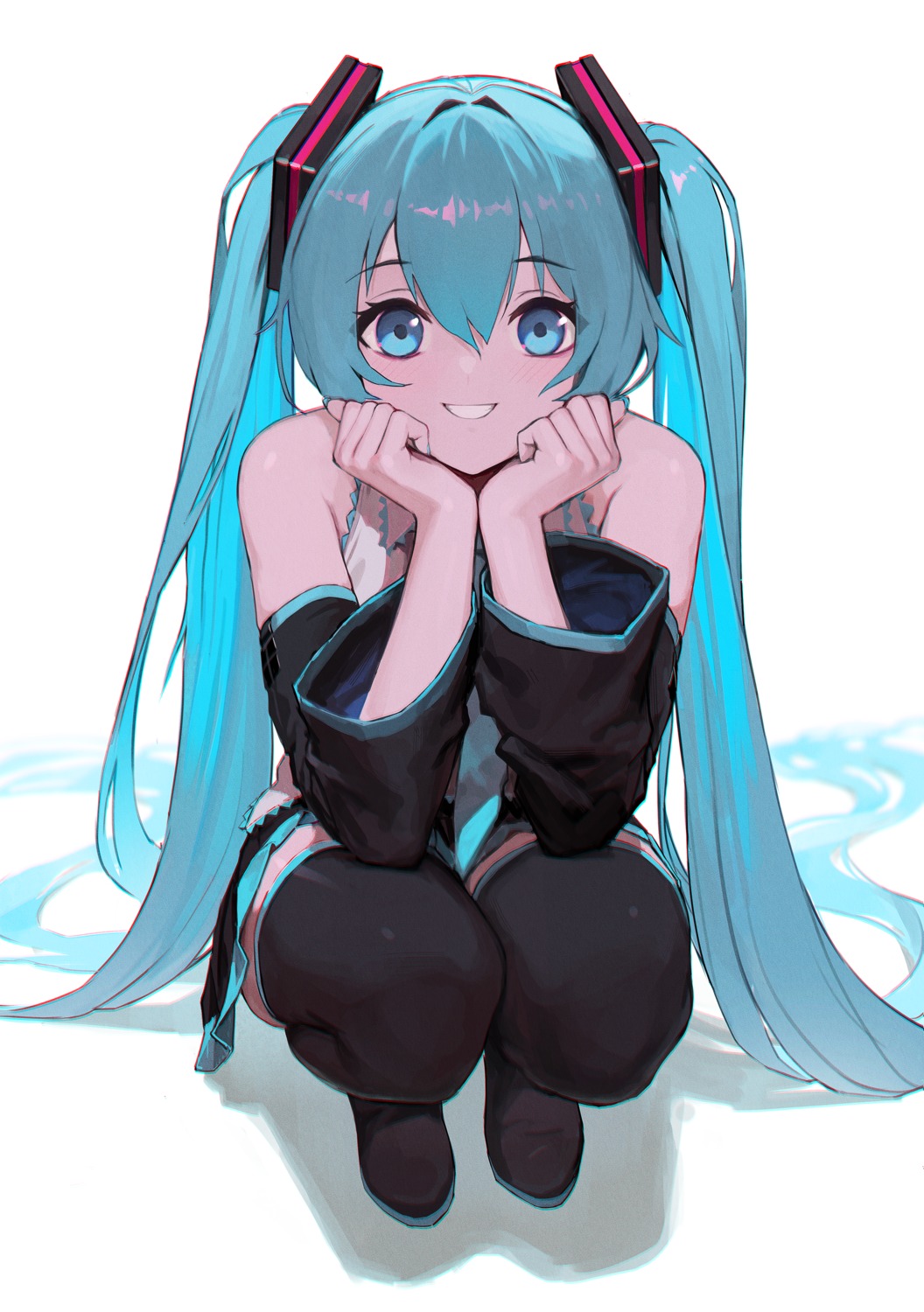 hatsune_miku, thighhighs, vertigris, vocaloid