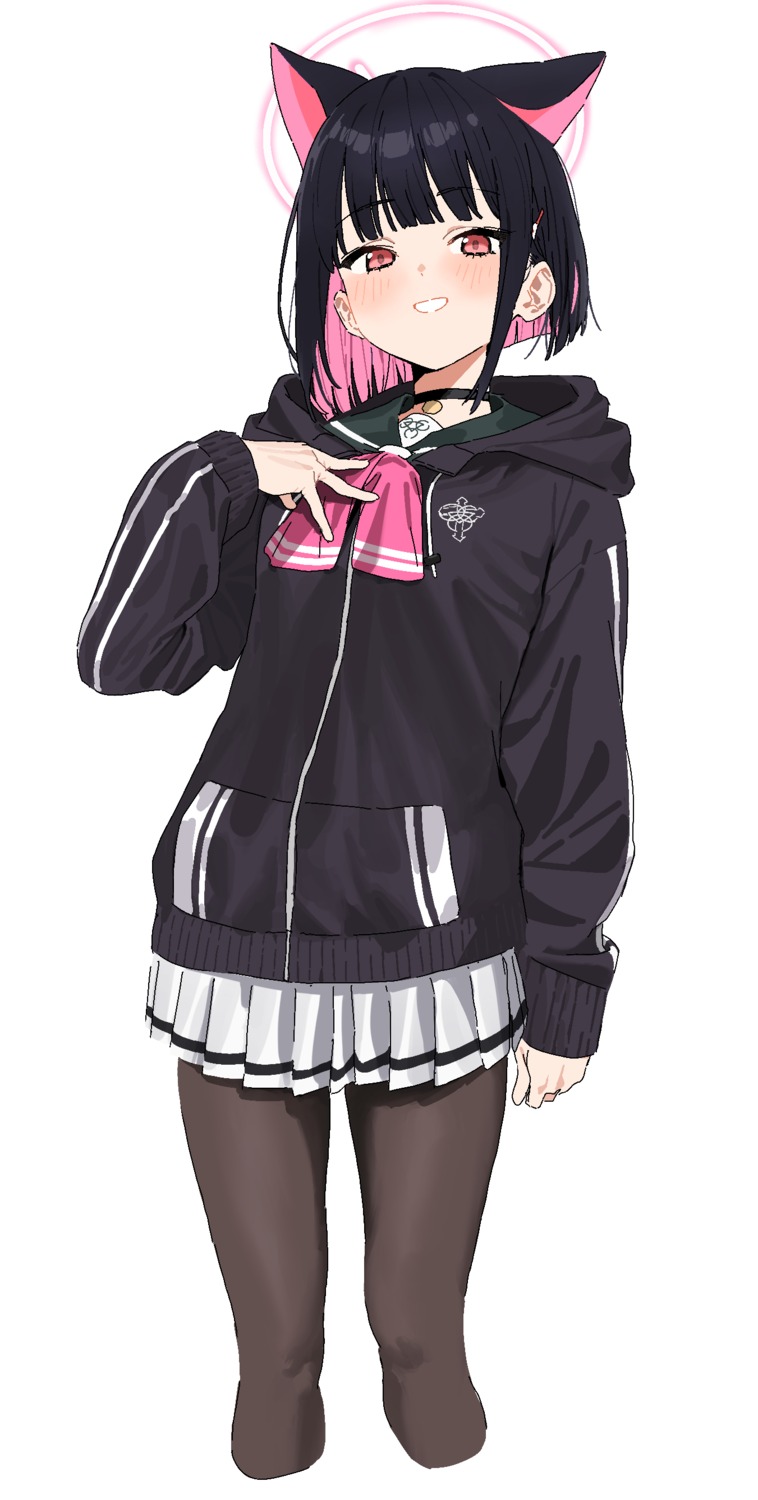animal_ears, blue_archive, halo, kona_ming, kyouyama_kazusa, nekomimi, pantyhose, seifuku