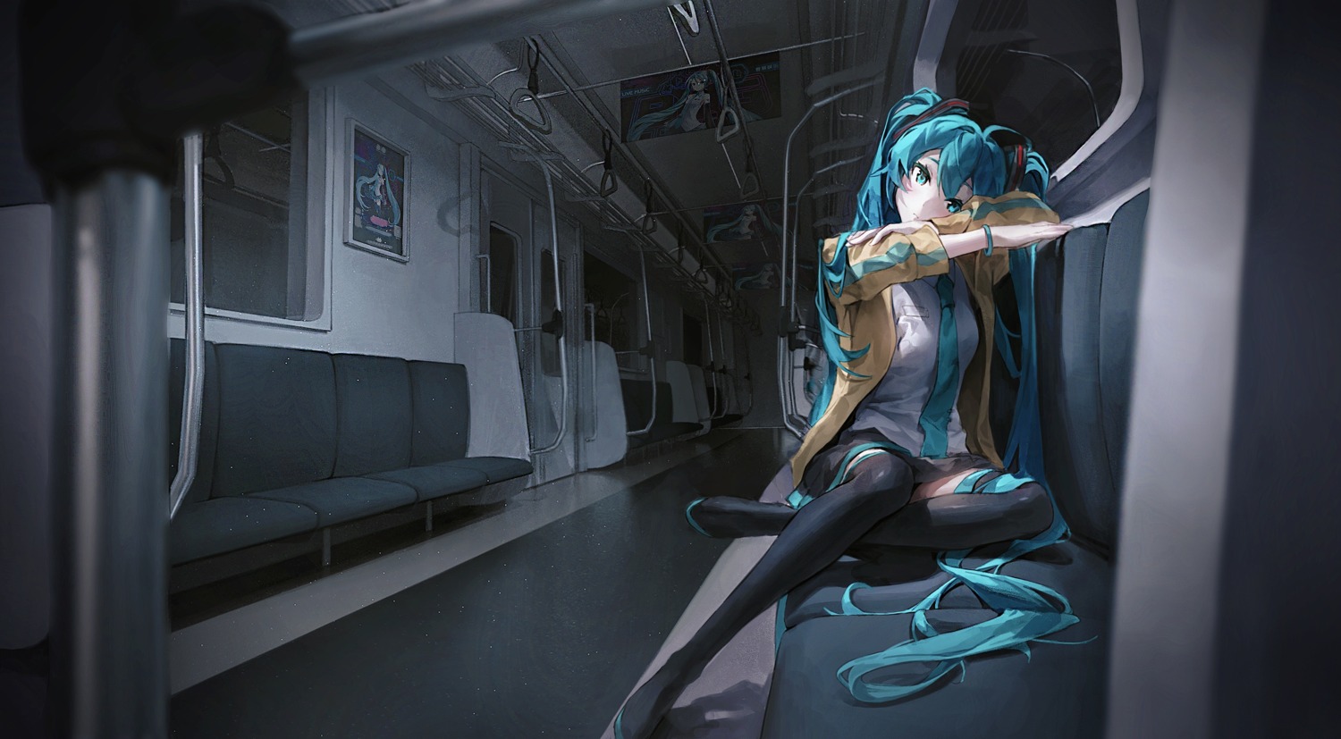 hatsune_miku, rollrollzz, thighhighs, vocaloid