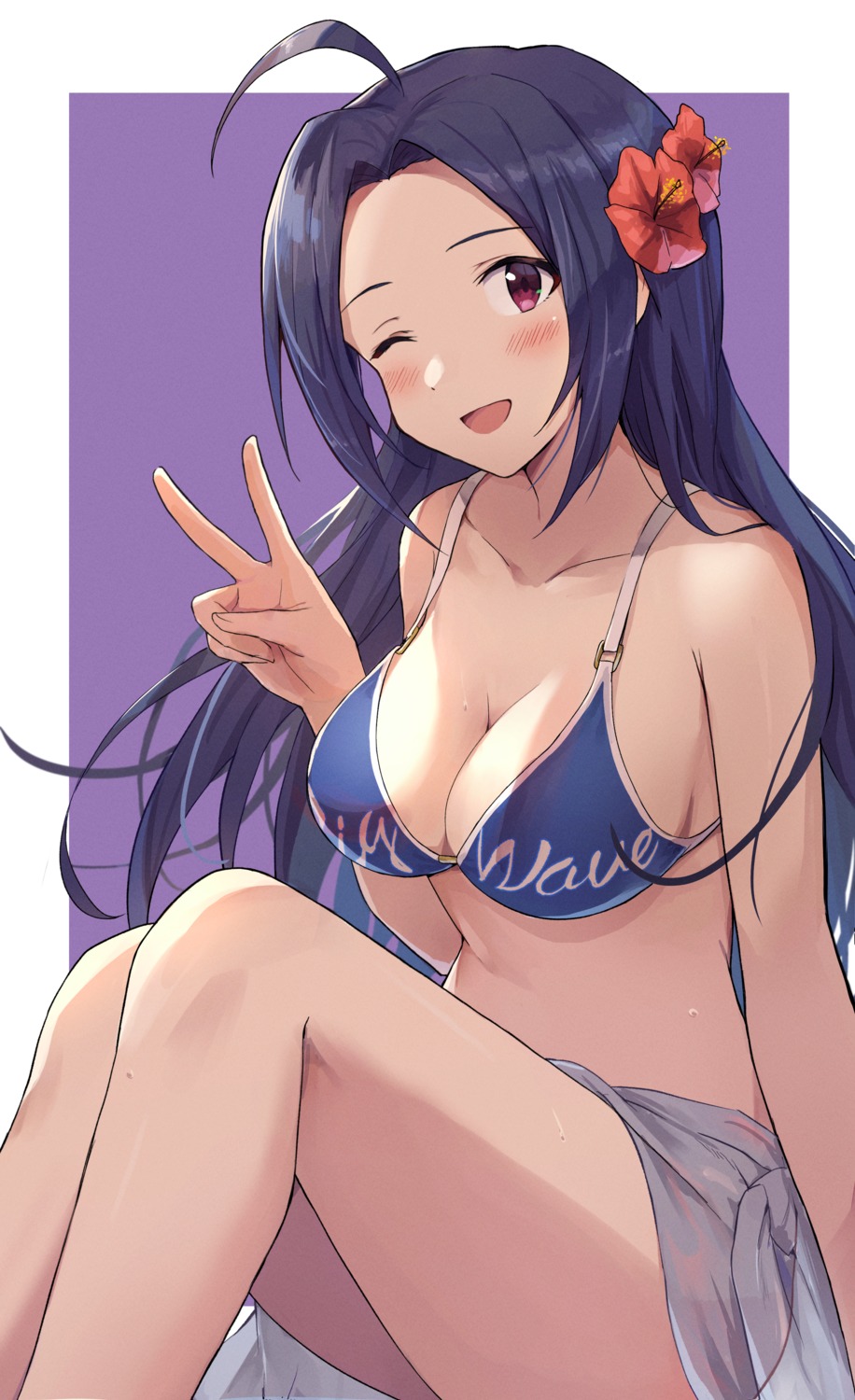 bikini_top, miura_azusa, see_through, shuucream_(syuichi), swimsuits, the_idolm@ster