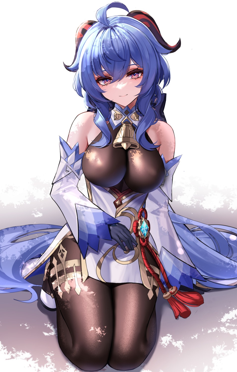 asian_clothes, eternity_(shadeh), ganyu, genshin_impact, horns