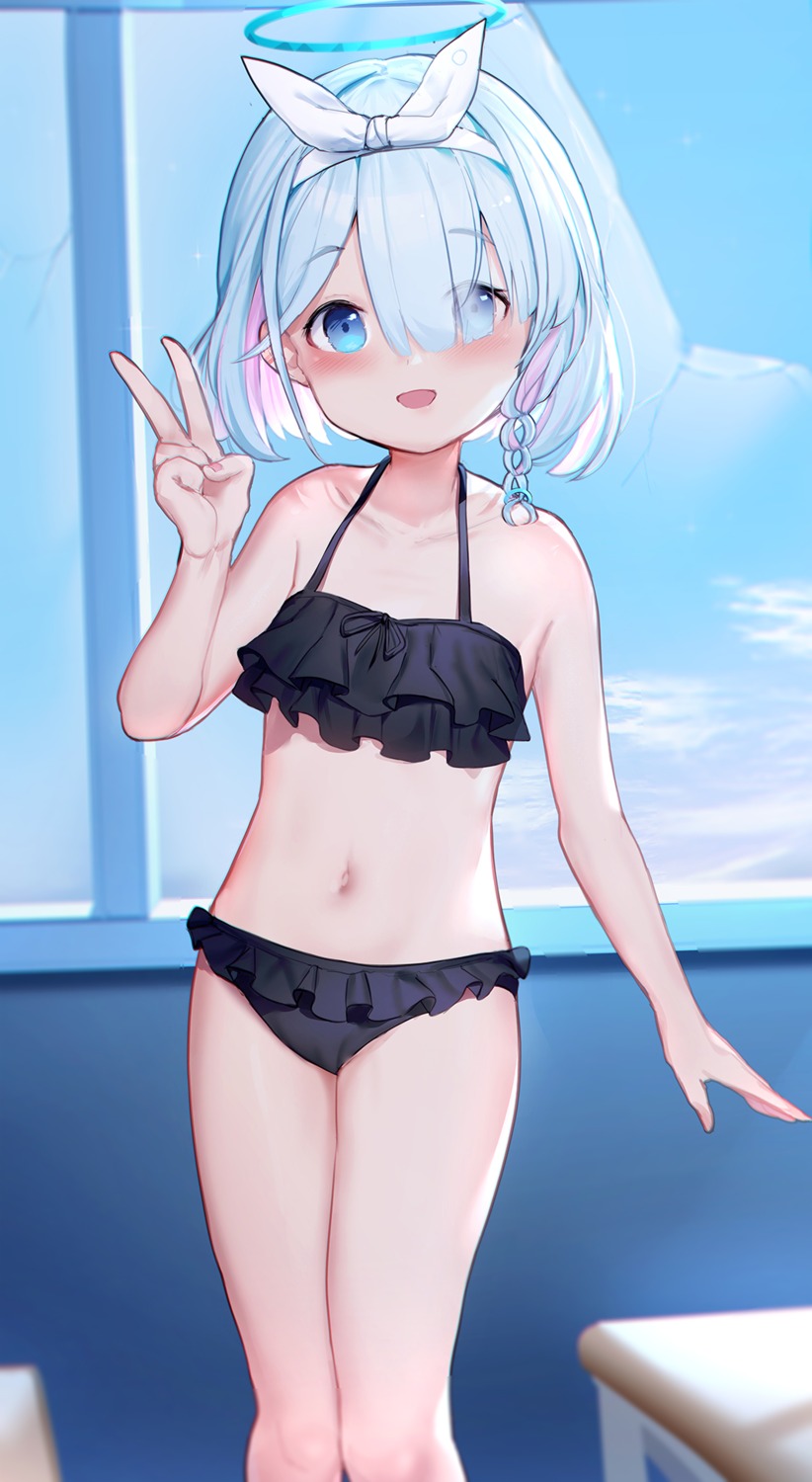 arona_(blue_archive), bikini, blue_archive, halo, somray, swimsuits