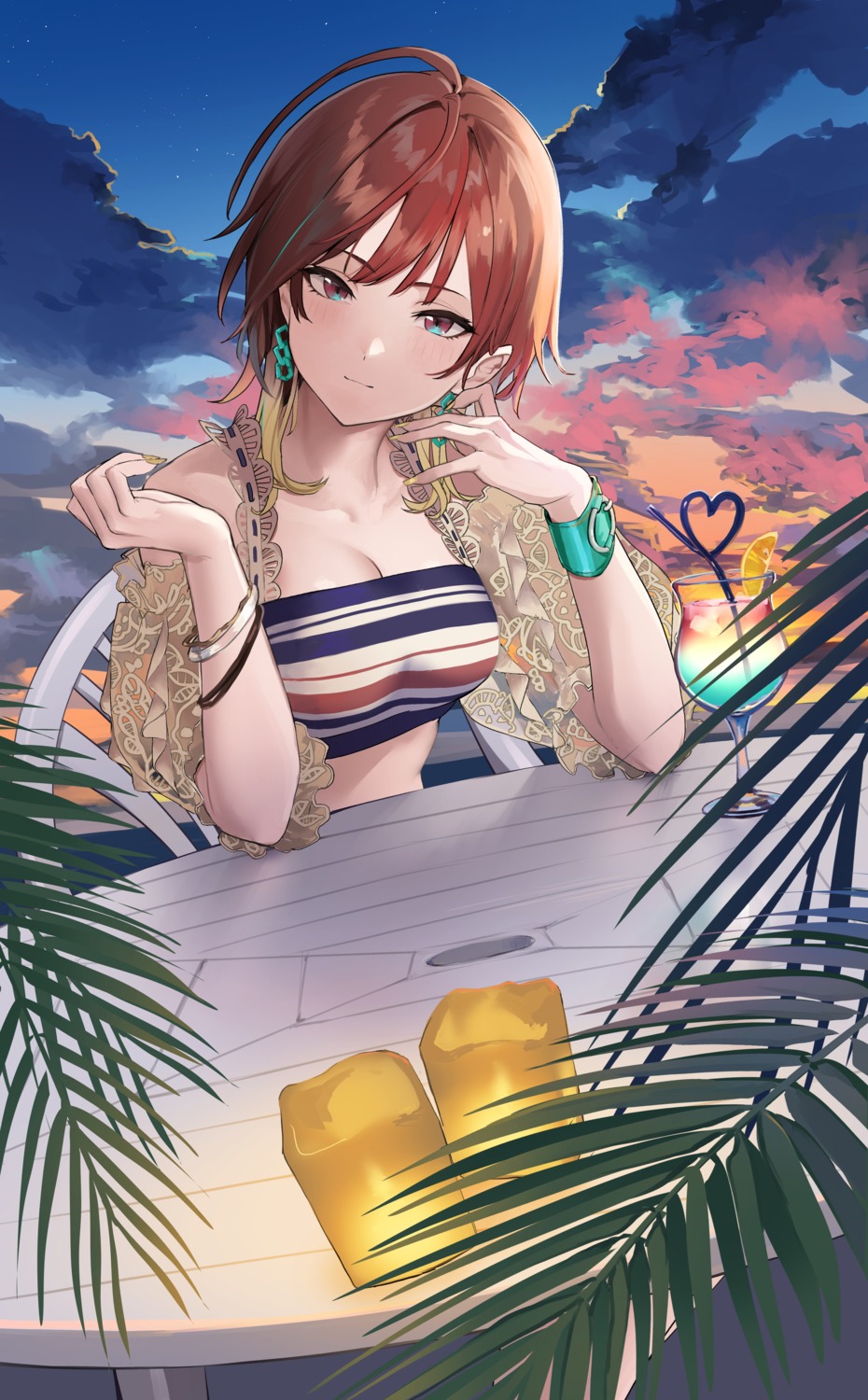 aketa_mikoto, cleavage, see_through, the_idolm@ster, the_idolm@ster_shiny_colors, uouokuma