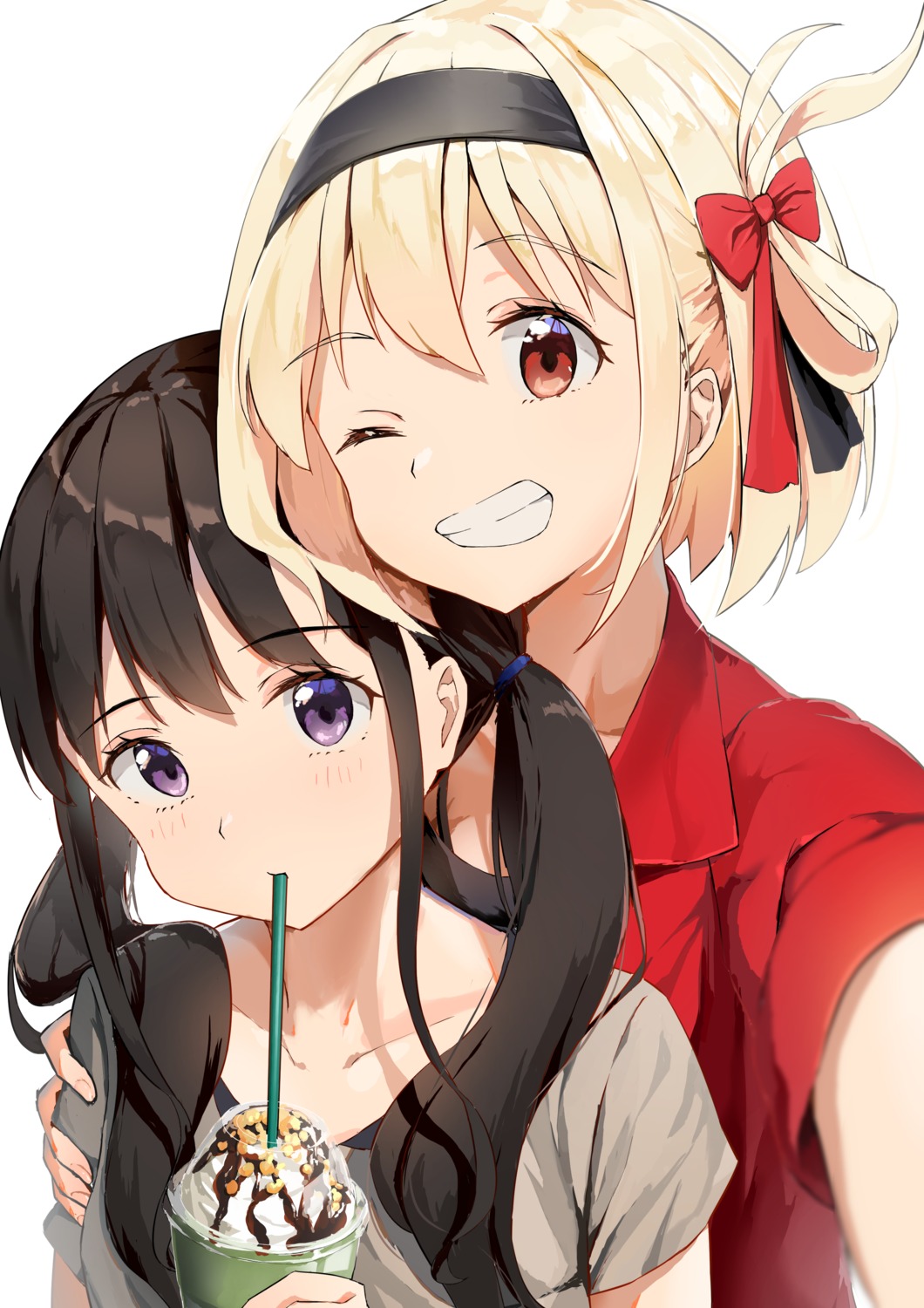 inoue_takina, lycoris_recoil, maccya, nishikigi_chisato, selfie