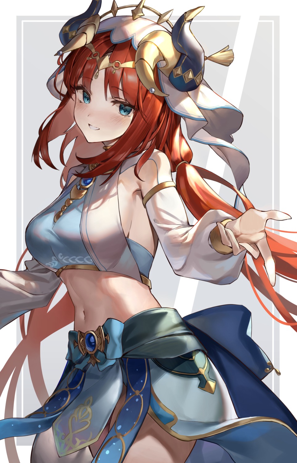 genshin_impact, horns, kabi_(zcwd8845), nilou