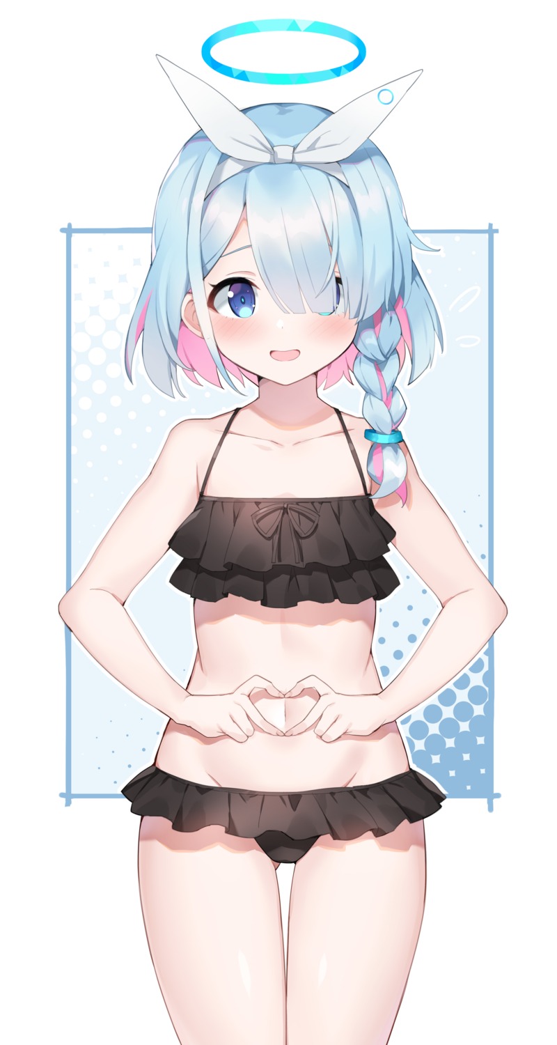 arona_(blue_archive), bikini, blue_archive, halo, serin199, swimsuits