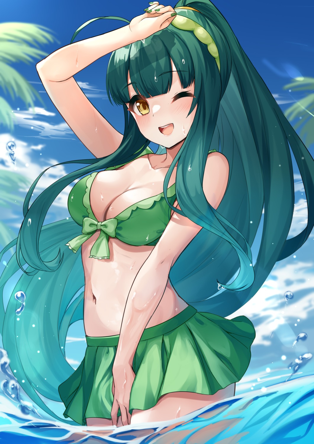 bikini, swimsuits, tenneko_yuuri, touhoku_zunko, voiceroid, wet