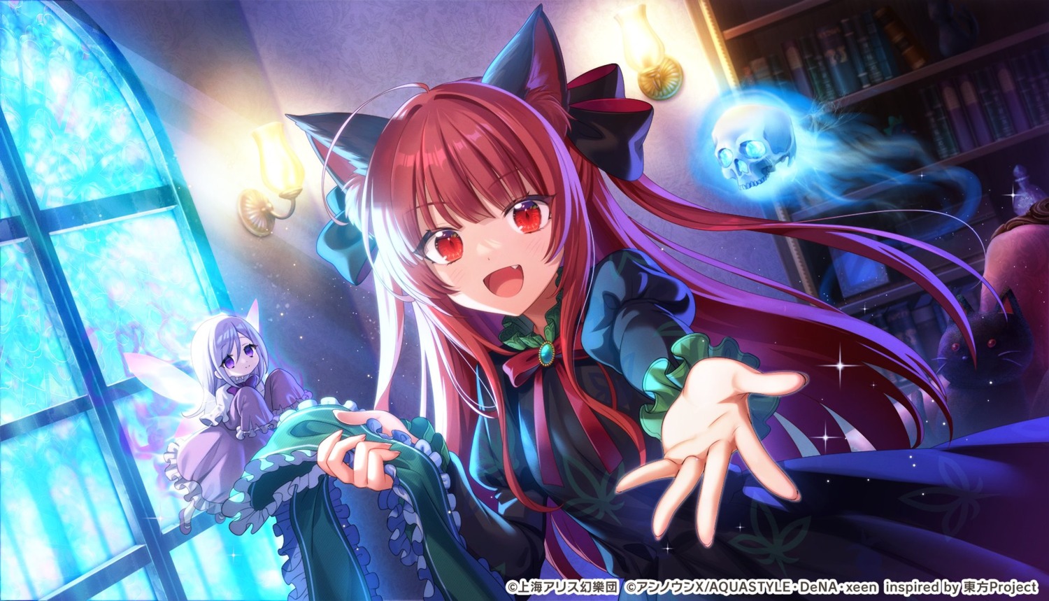 animal_ears, dress, fairy, kaenbyou_rin, nekomimi, tagme, tail, touhou, wings, zombie_fairy