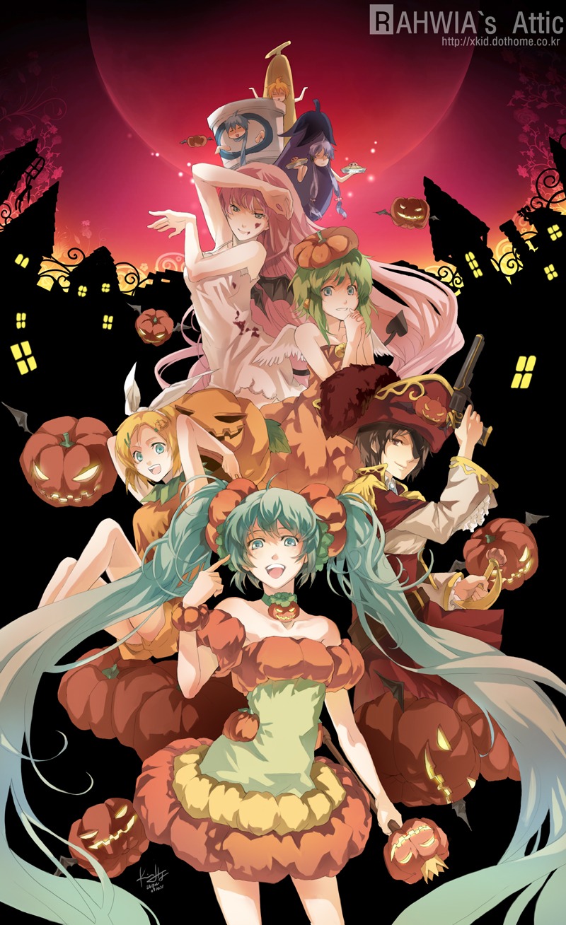 gumi, halloween, hatsune_miku, kagamine_len, kagamine_rin, kaito, kamui_gakupo, megurine_luka
