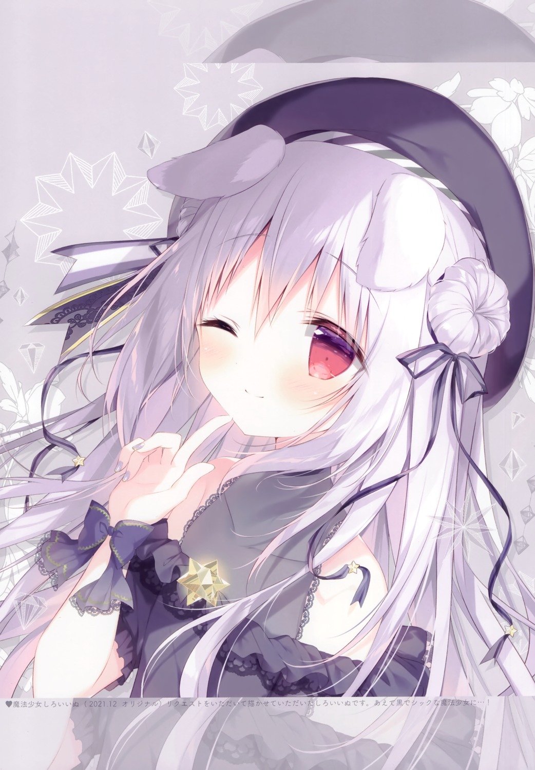 animal_ears, gothic_lolita, inumimi, lolita_fashion, shiratama, shiratamaco, shiroi_inu
