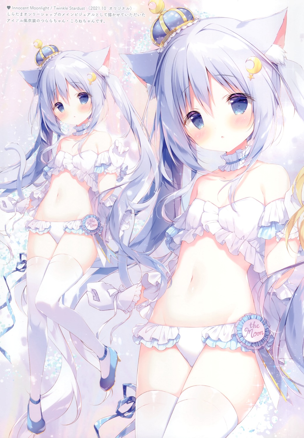 animal_ears, heels, loli, nekomimi, pantsu, shiratama, shiratamaco, tail, thighhighs, tsurara_(shiratama)