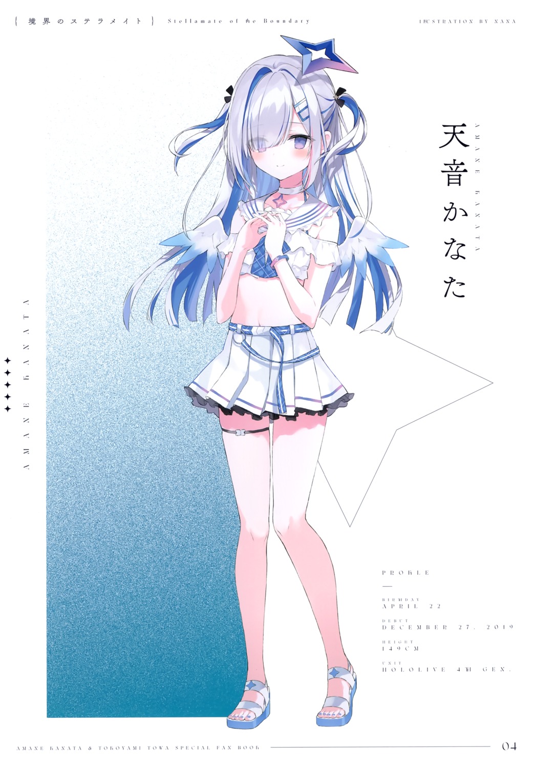 amane_kanata, angel, garter, hololive, luna_berry, nana_(luna_berry), swimsuits, wings