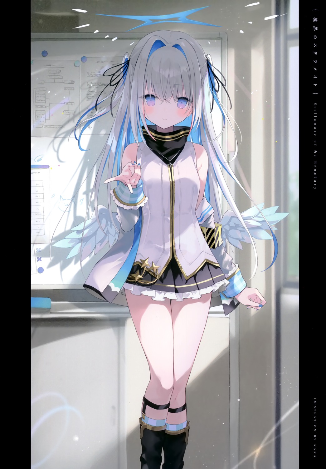 amane_kanata, angel, hololive, luna_berry, nana_(luna_berry), wings