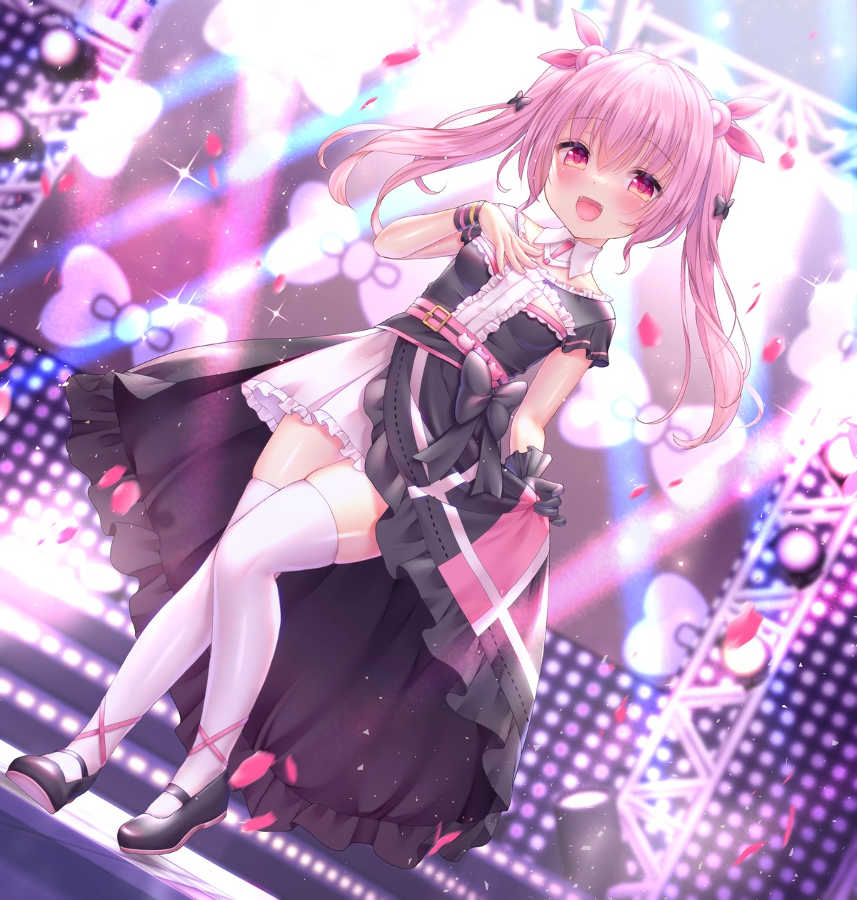 dress, gothic_lolita, lolita_fashion, thighhighs, yuyuko_(yuyucocco)